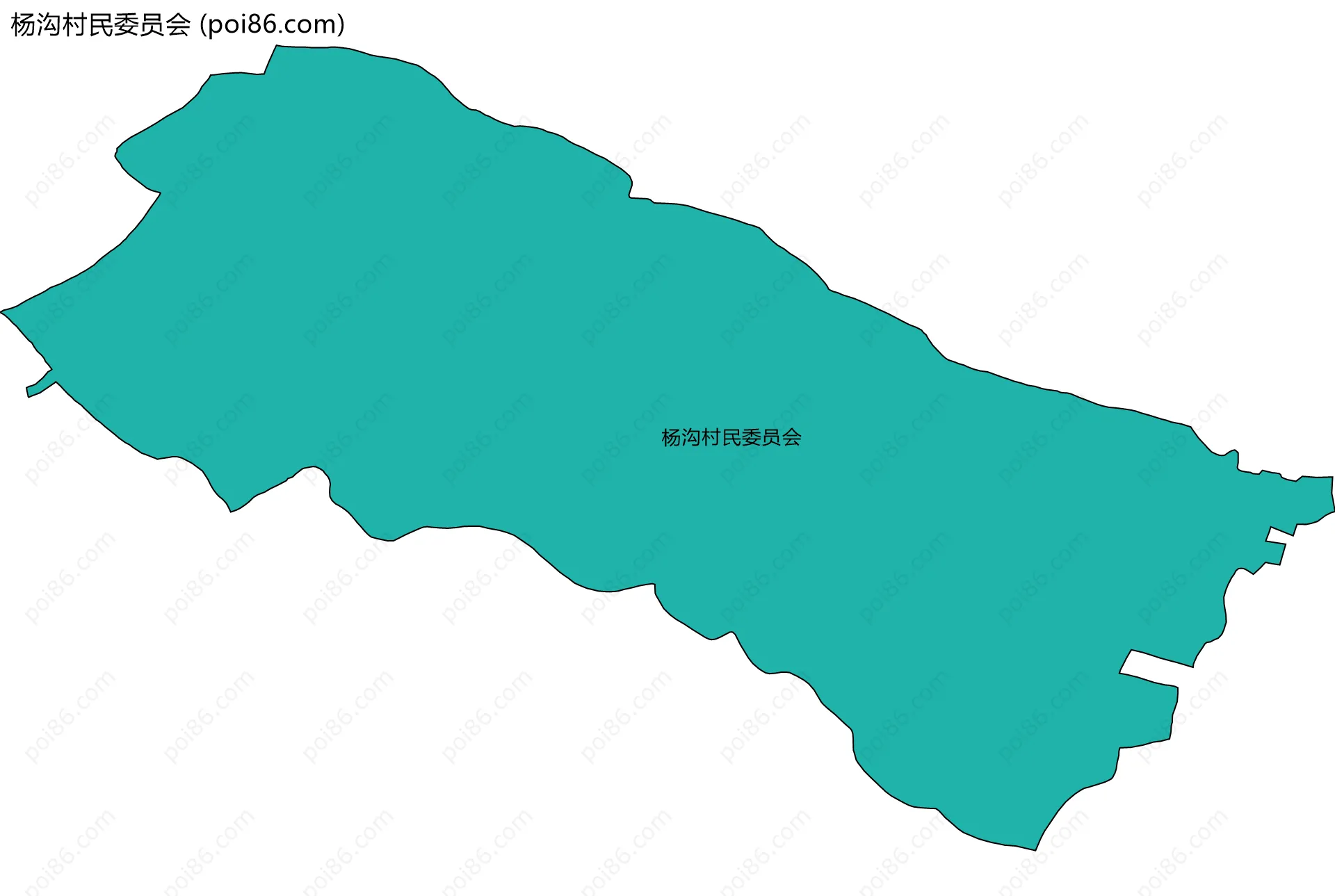 杨沟村民委员会边界地图