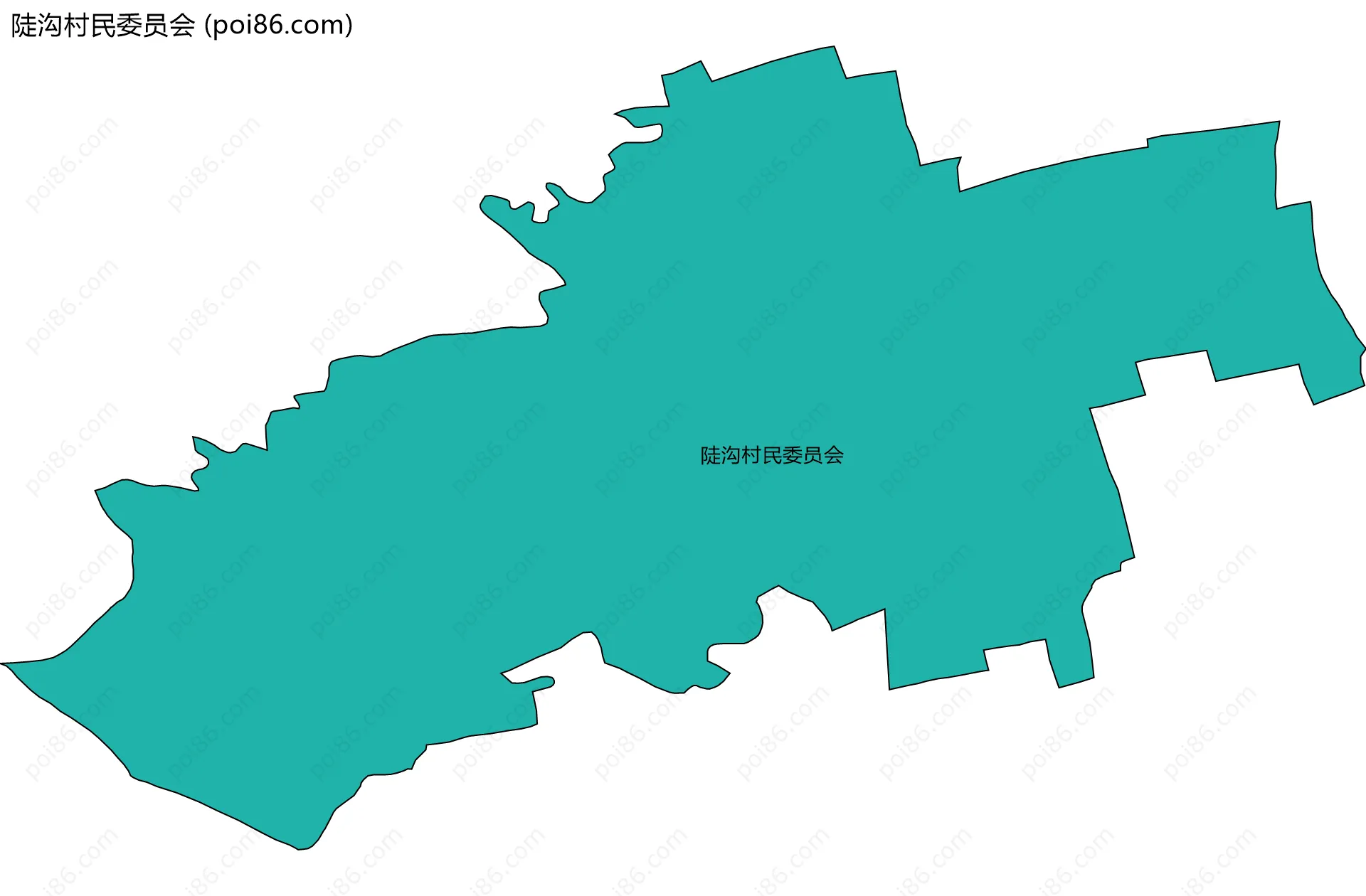 陡沟村民委员会边界地图