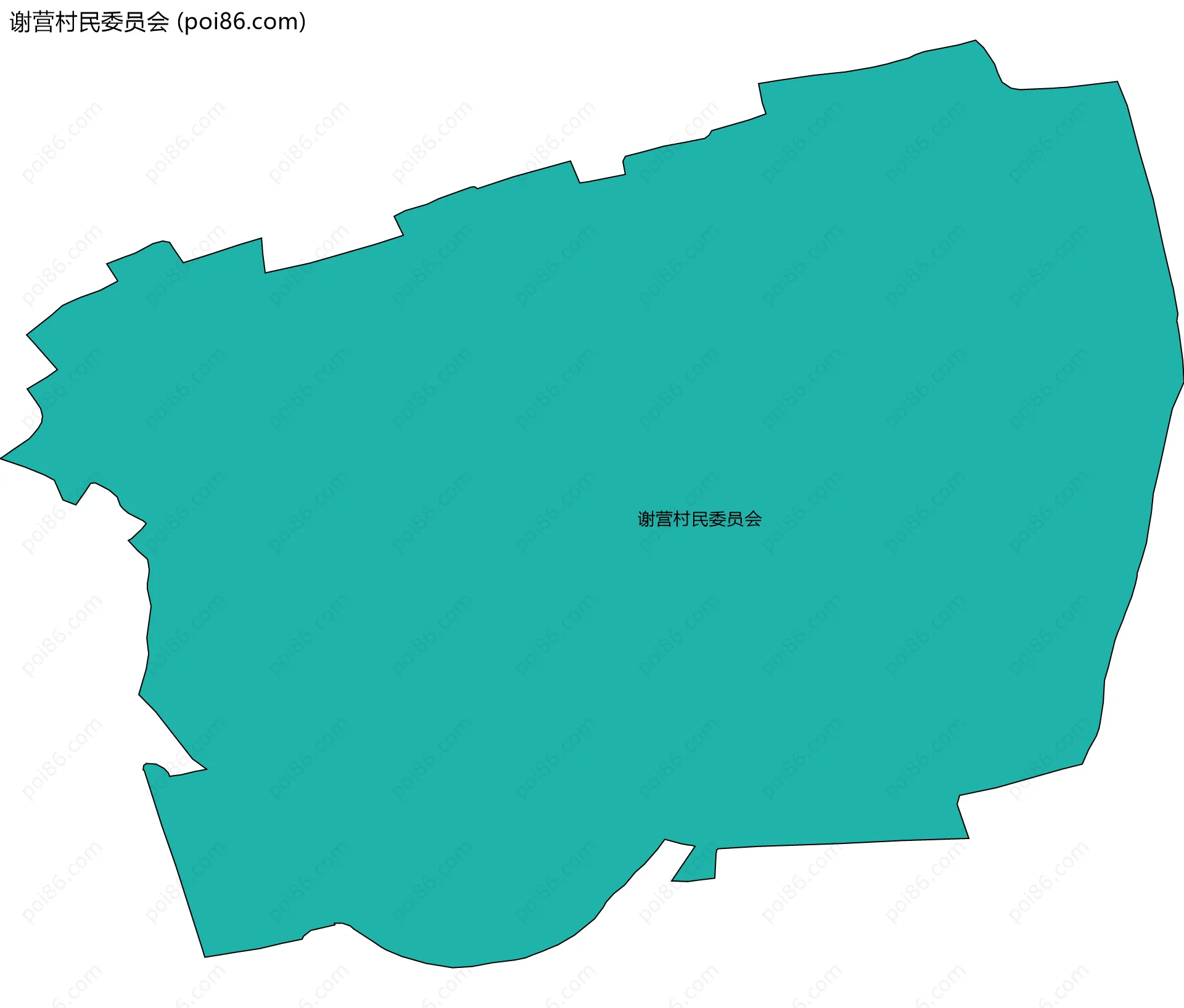 谢营村民委员会边界地图