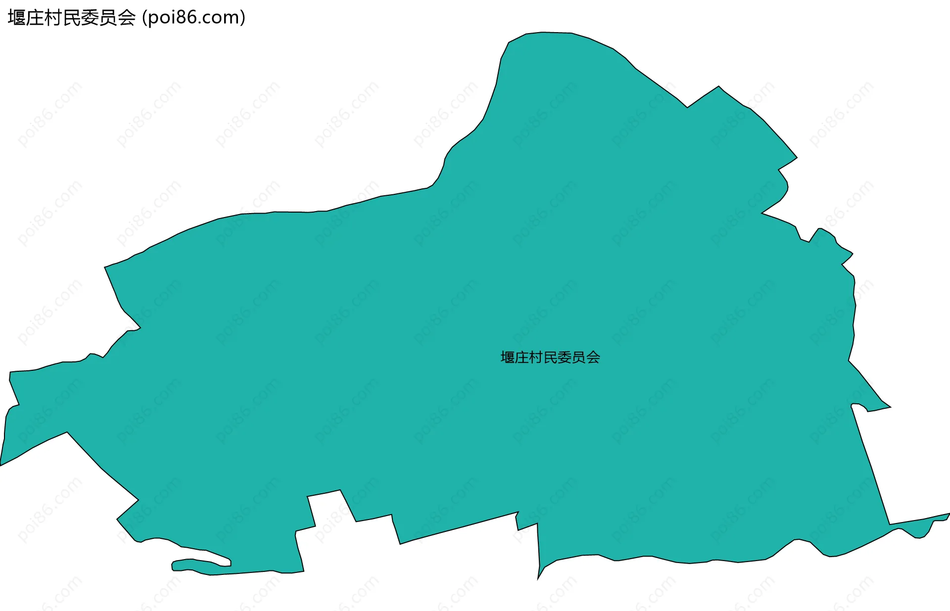 堰庄村民委员会边界地图
