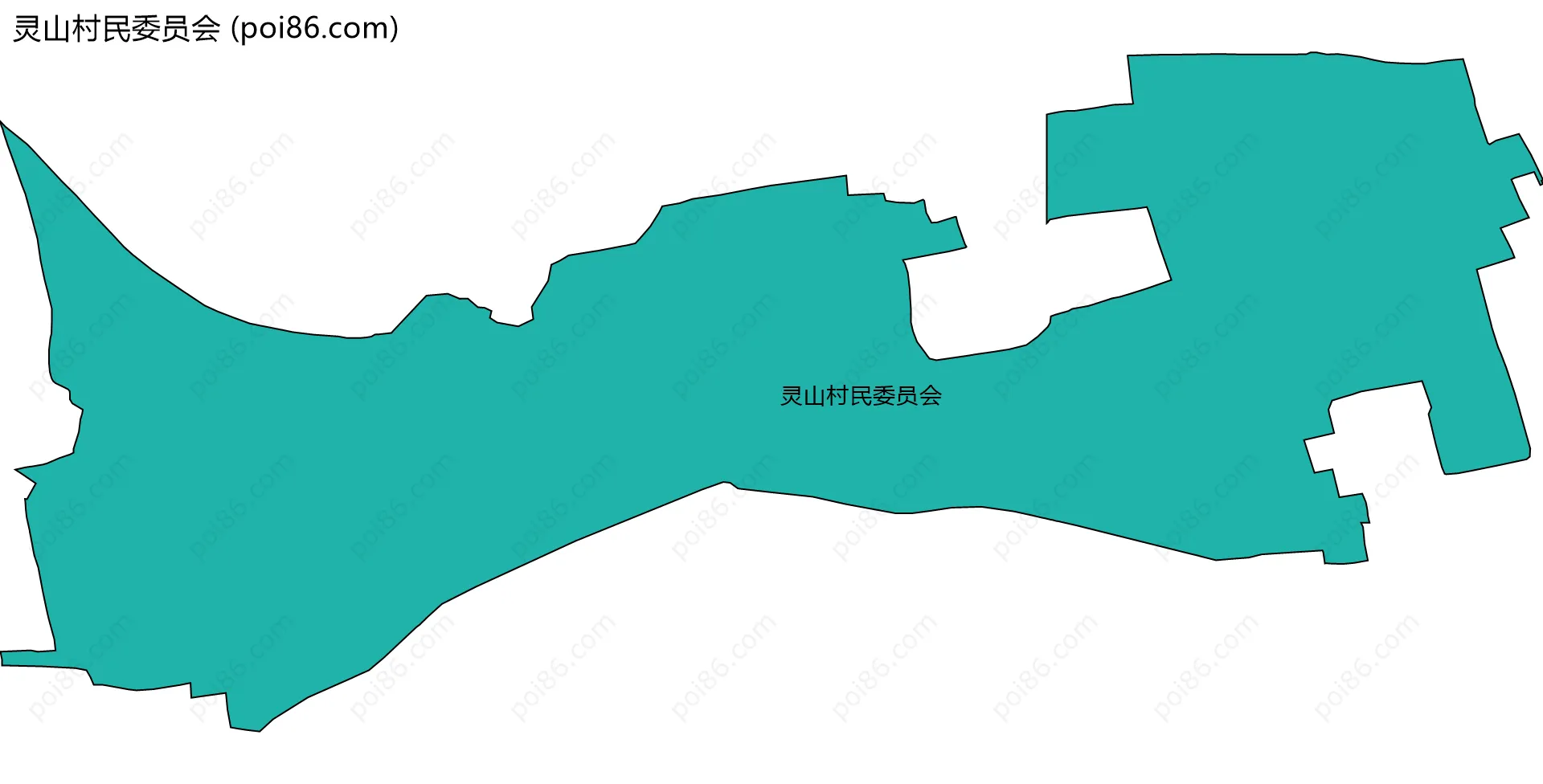 灵山村民委员会边界地图