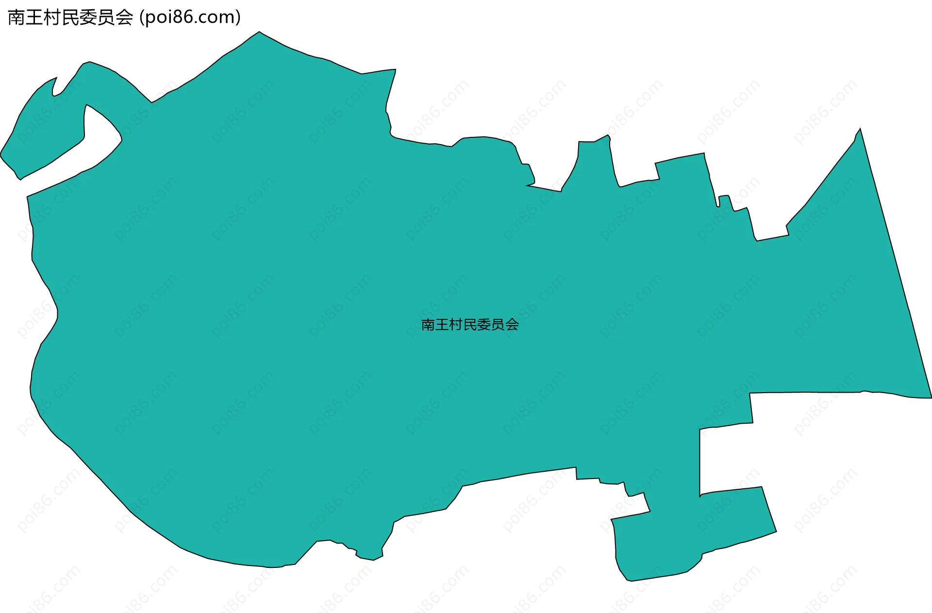 南王村民委员会边界地图