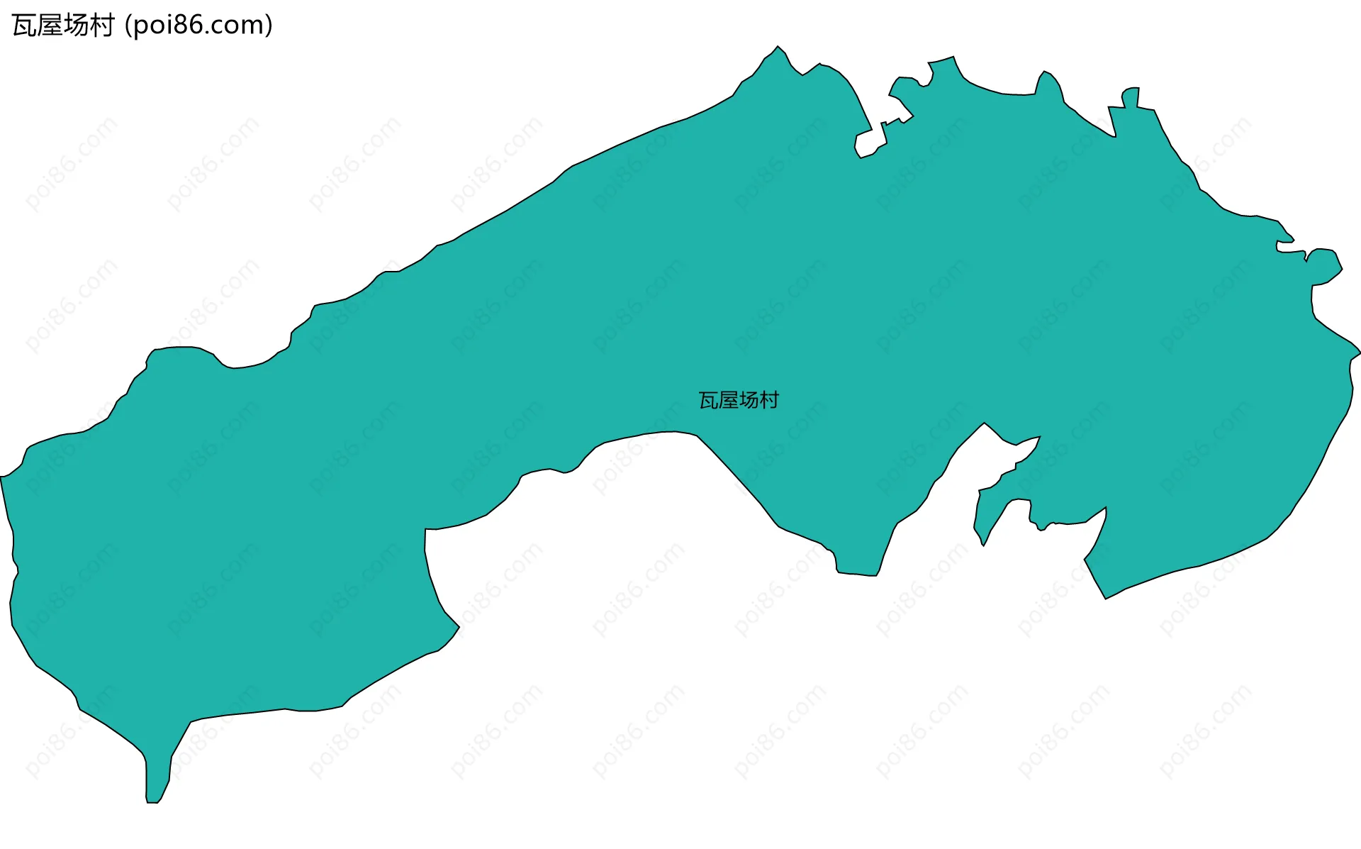 瓦屋场村边界地图