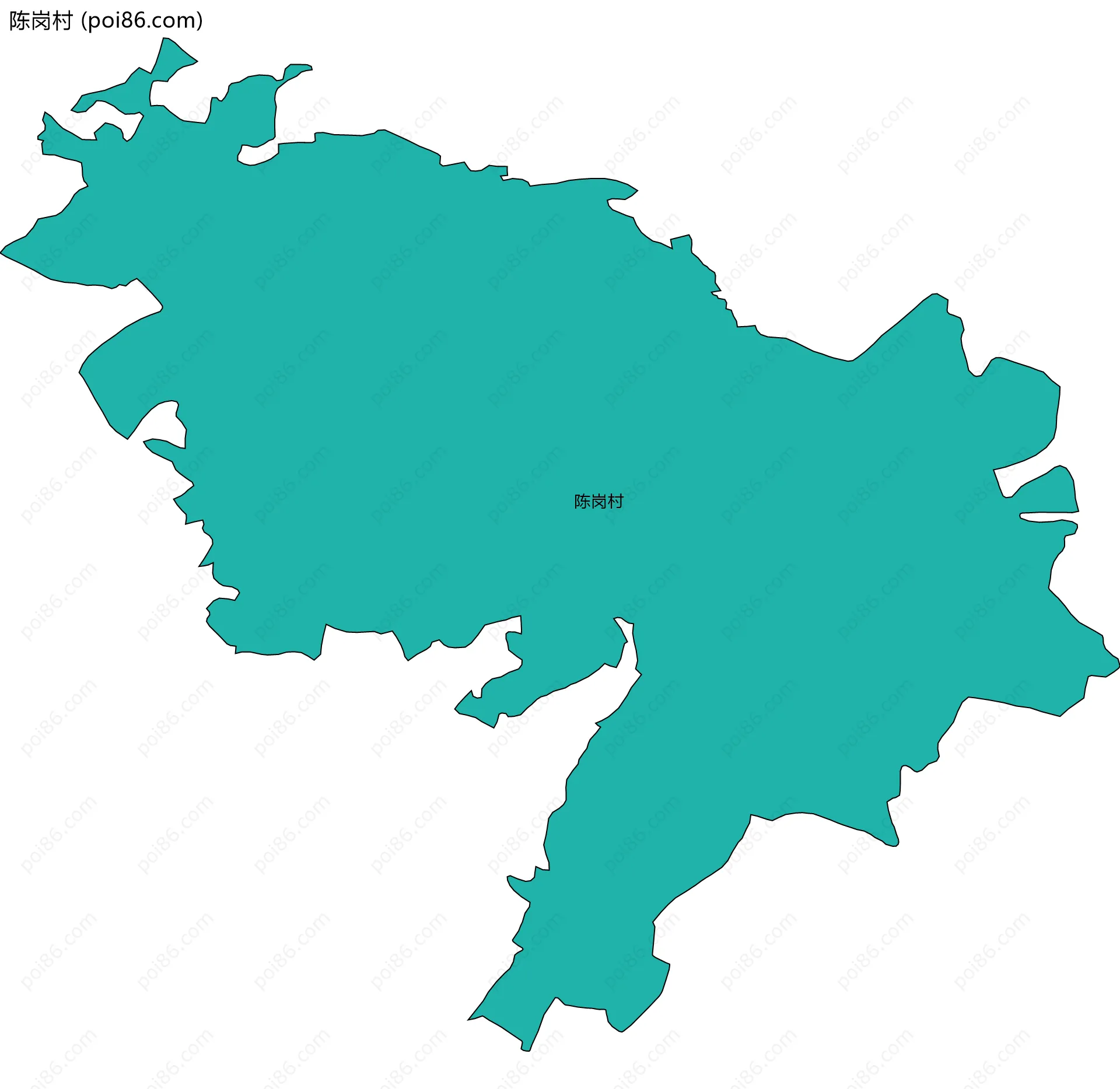 陈岗村边界地图