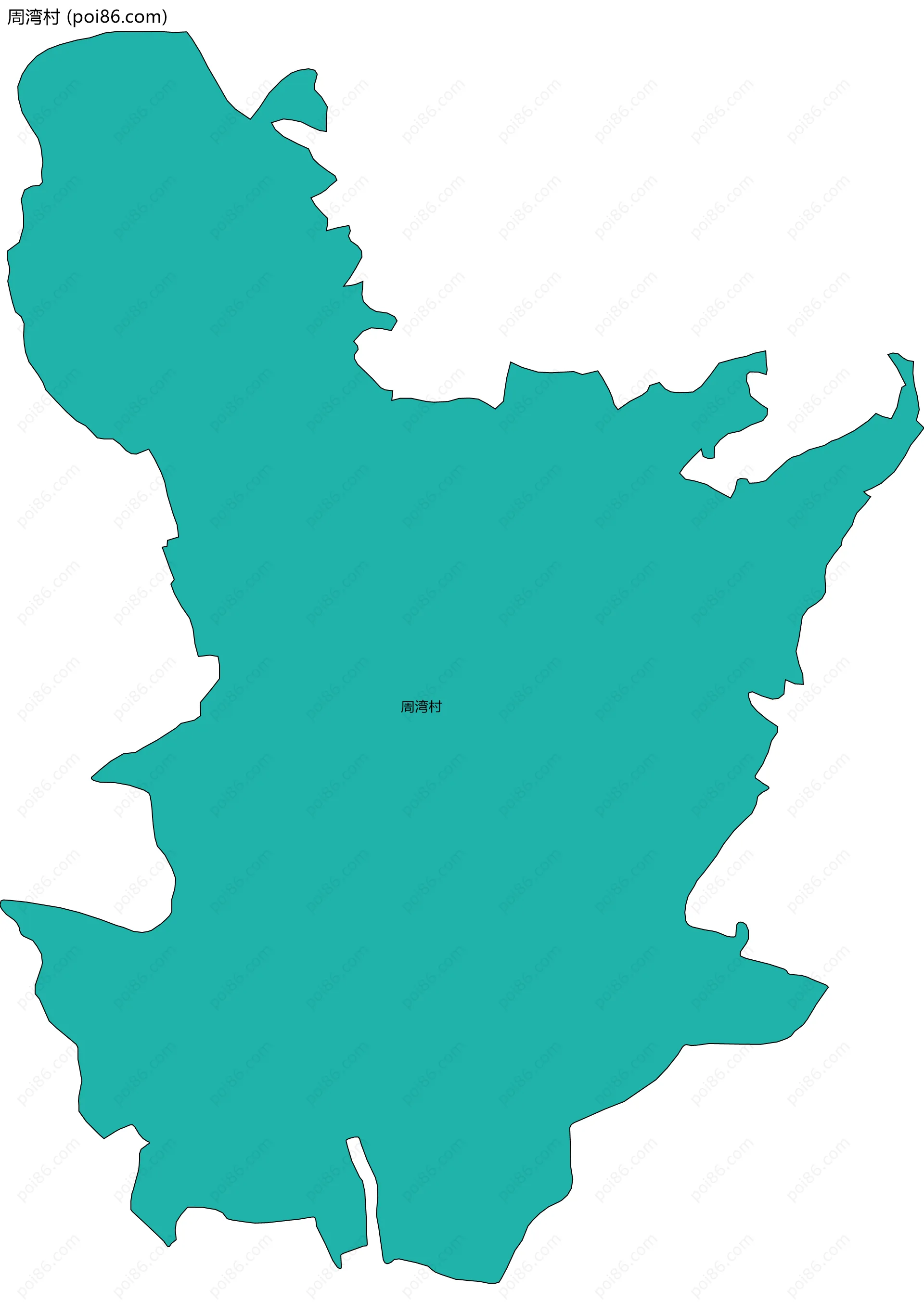周湾村边界地图