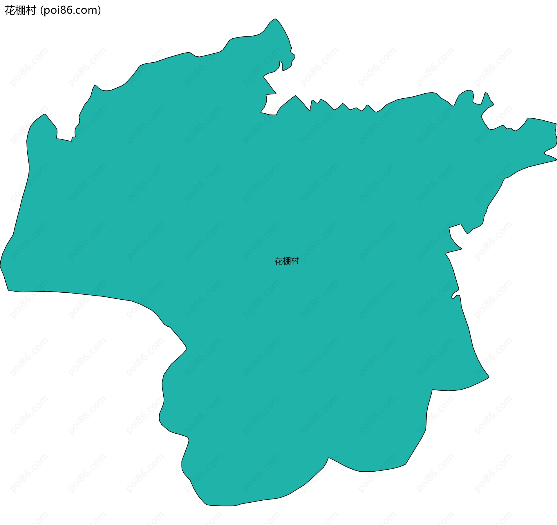 花棚村边界地图