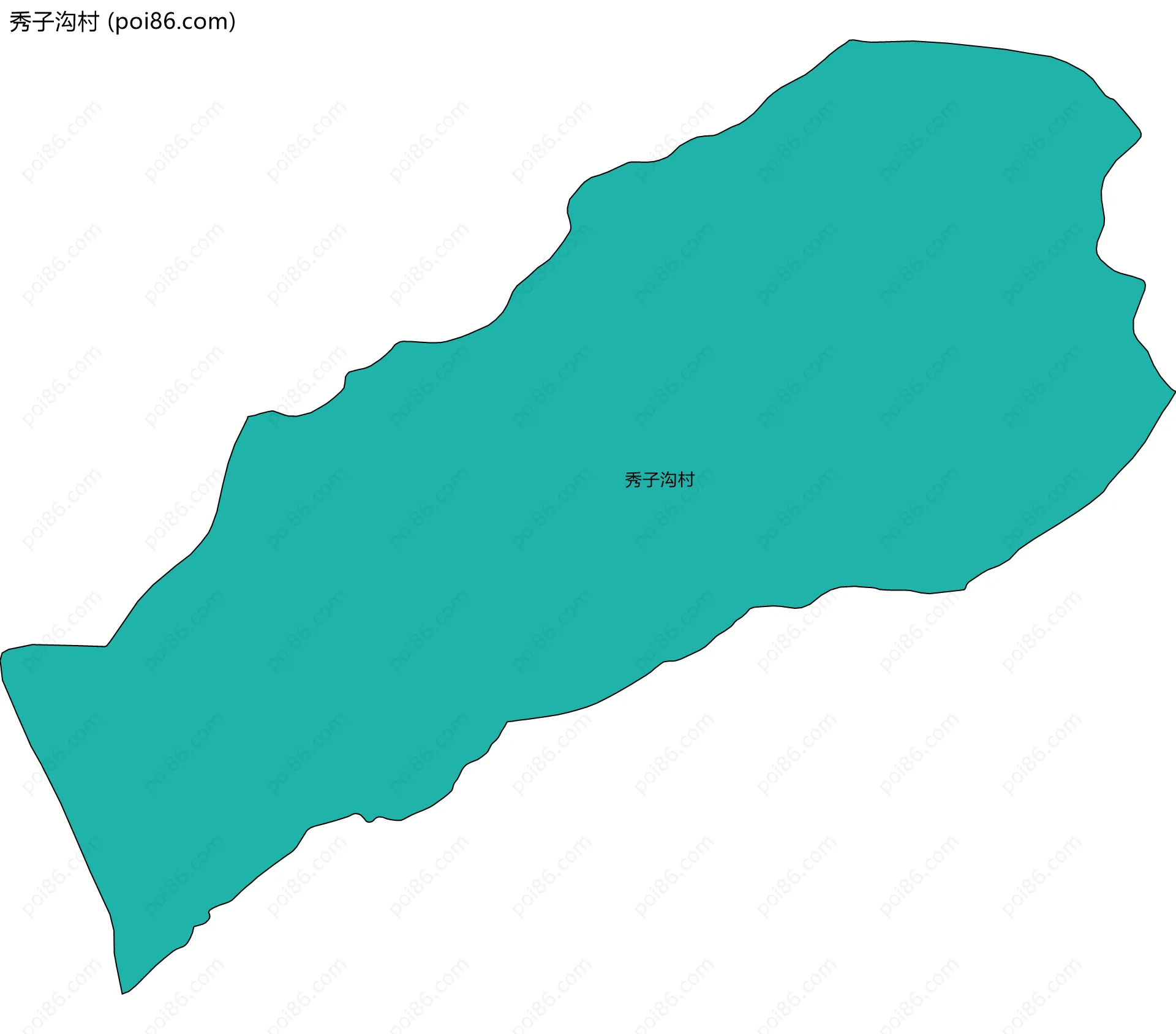 秀子沟村边界地图