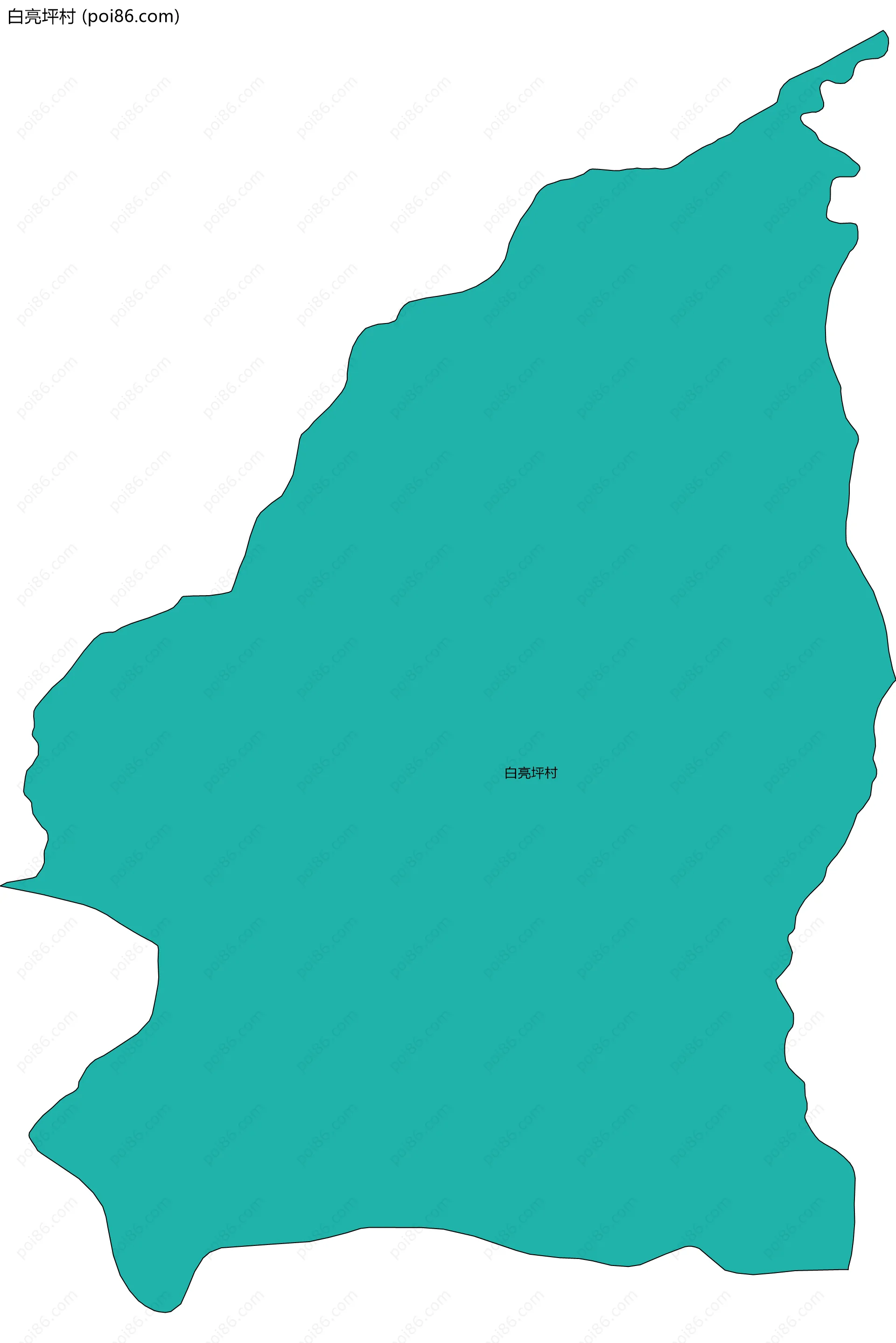 白亮坪村边界地图