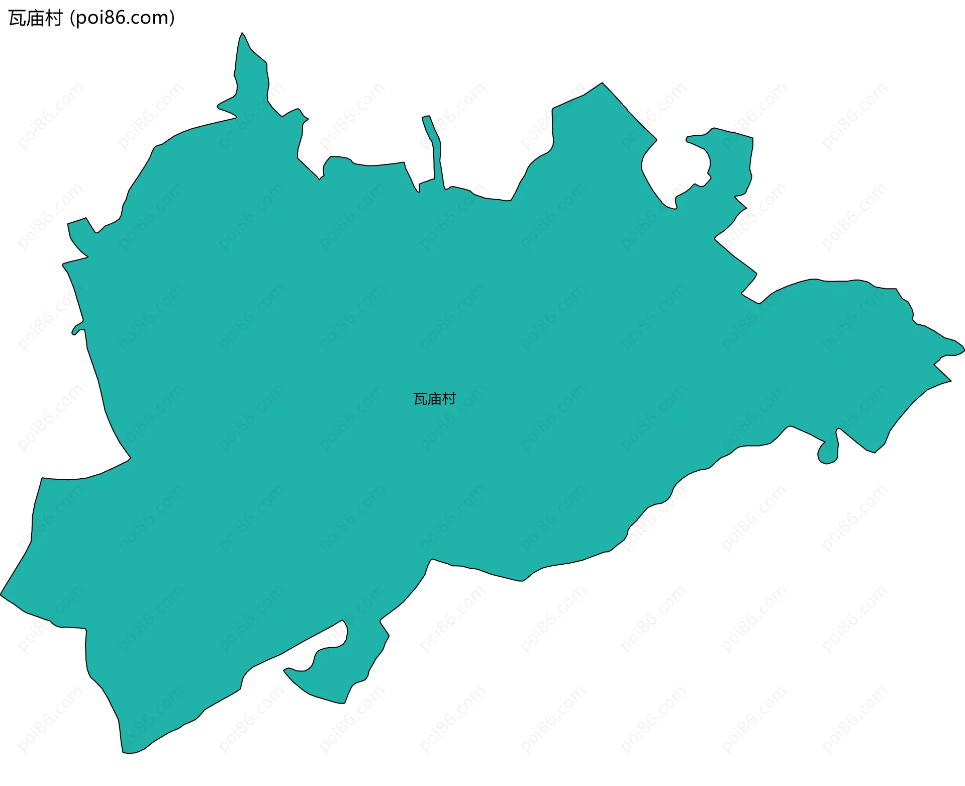 瓦庙村边界地图