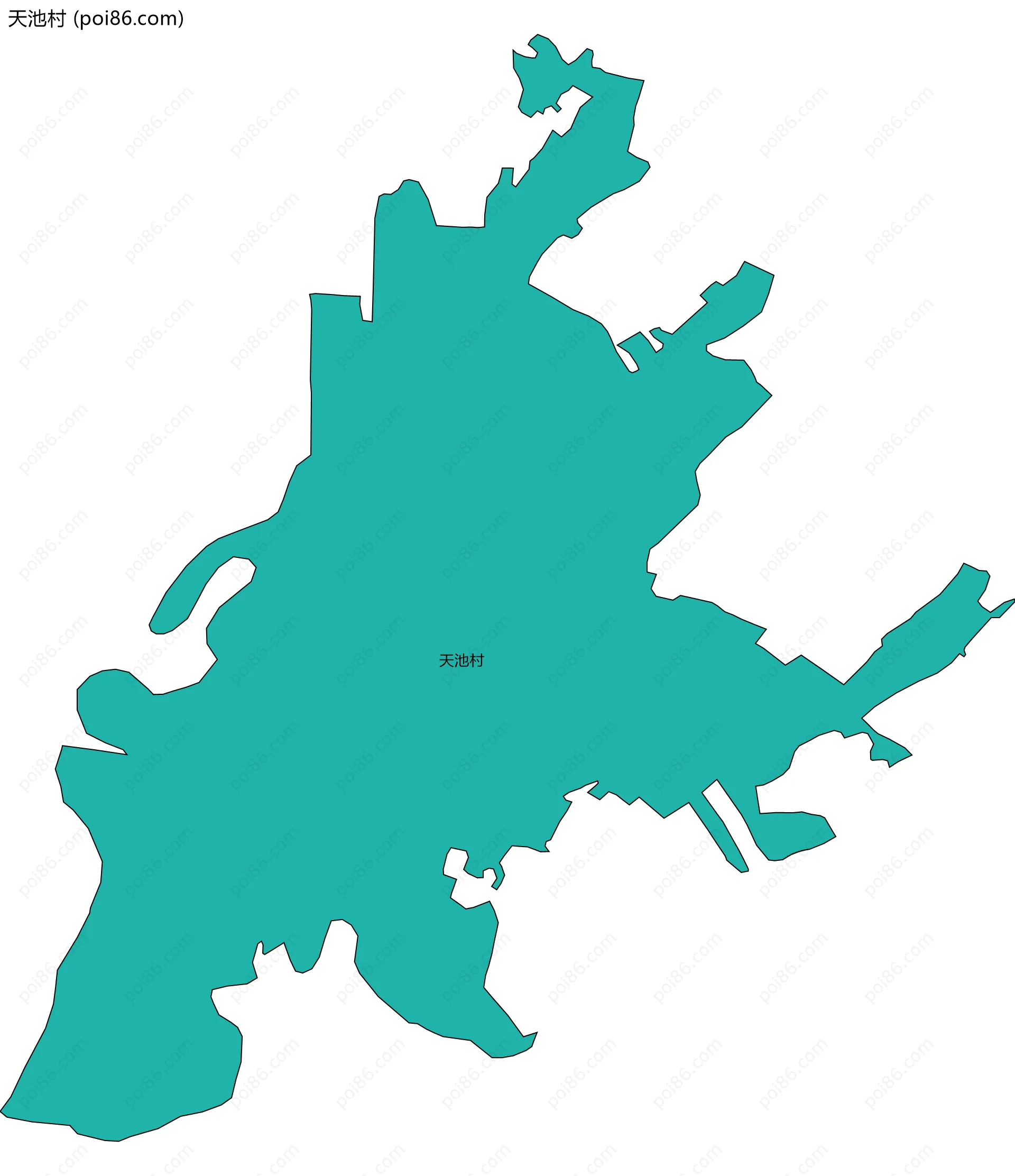 天池村边界地图