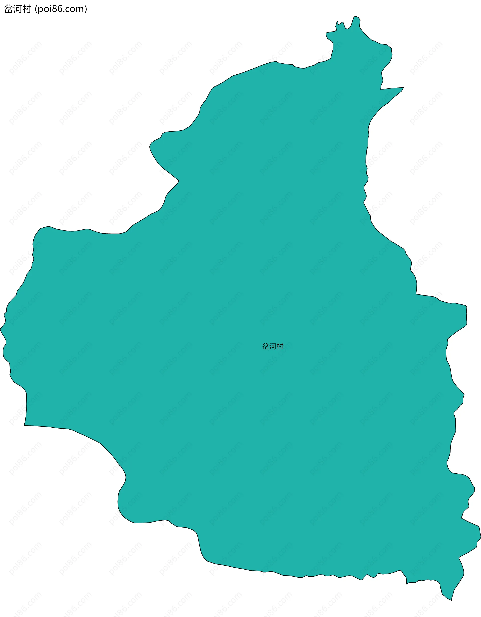 岔河村边界地图