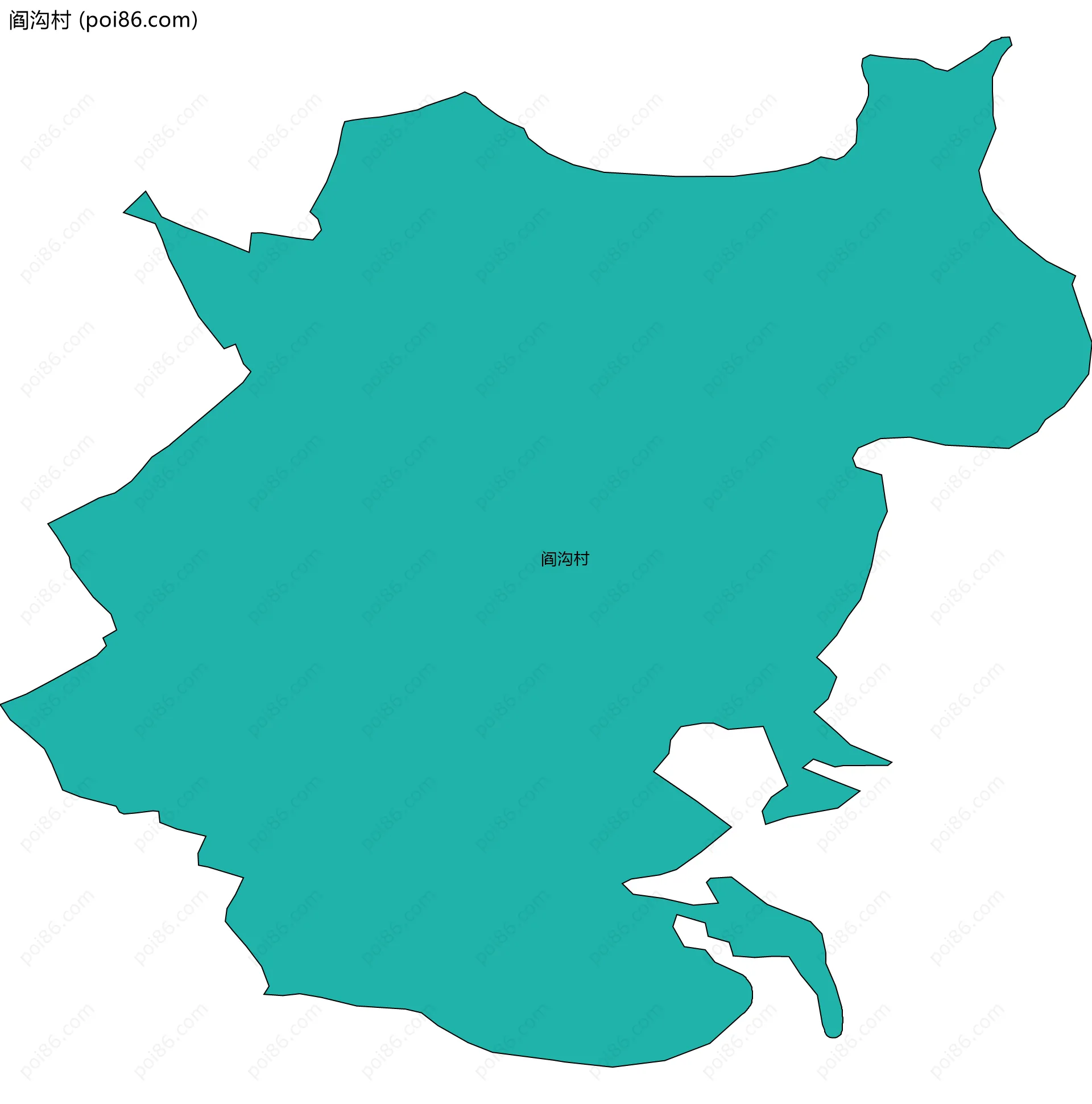 阎沟村边界地图