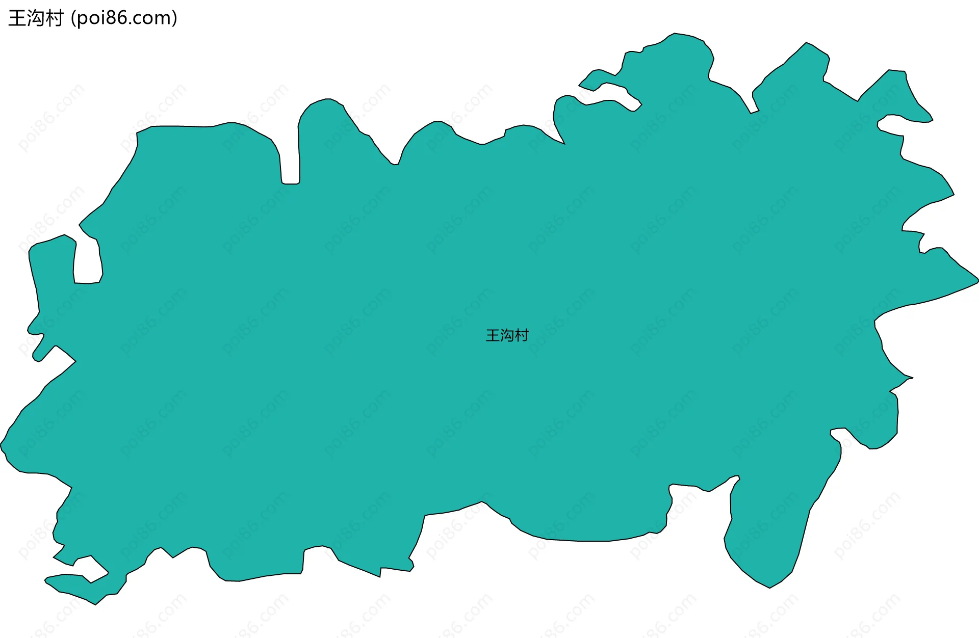 王沟村边界地图