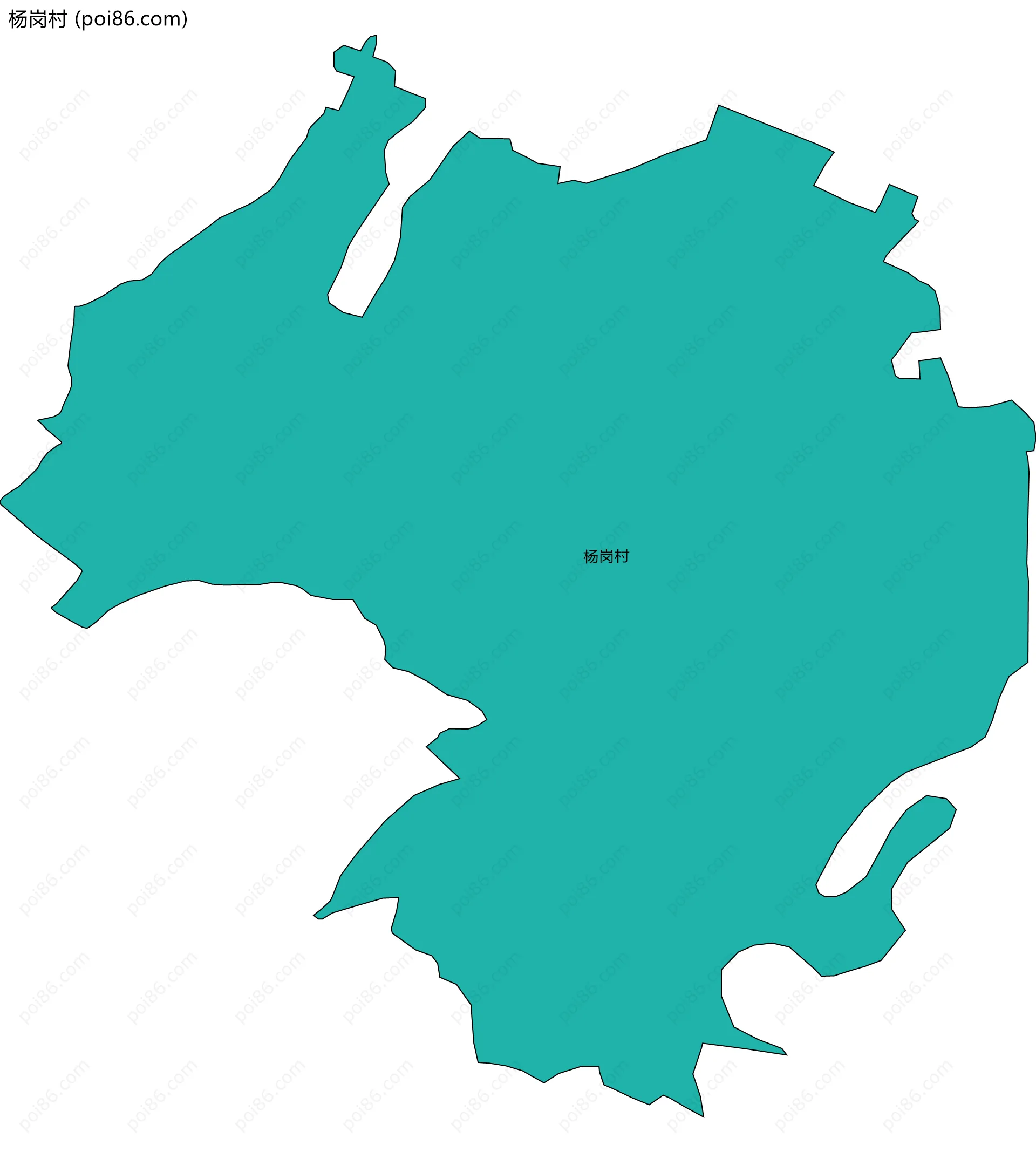 杨岗村边界地图