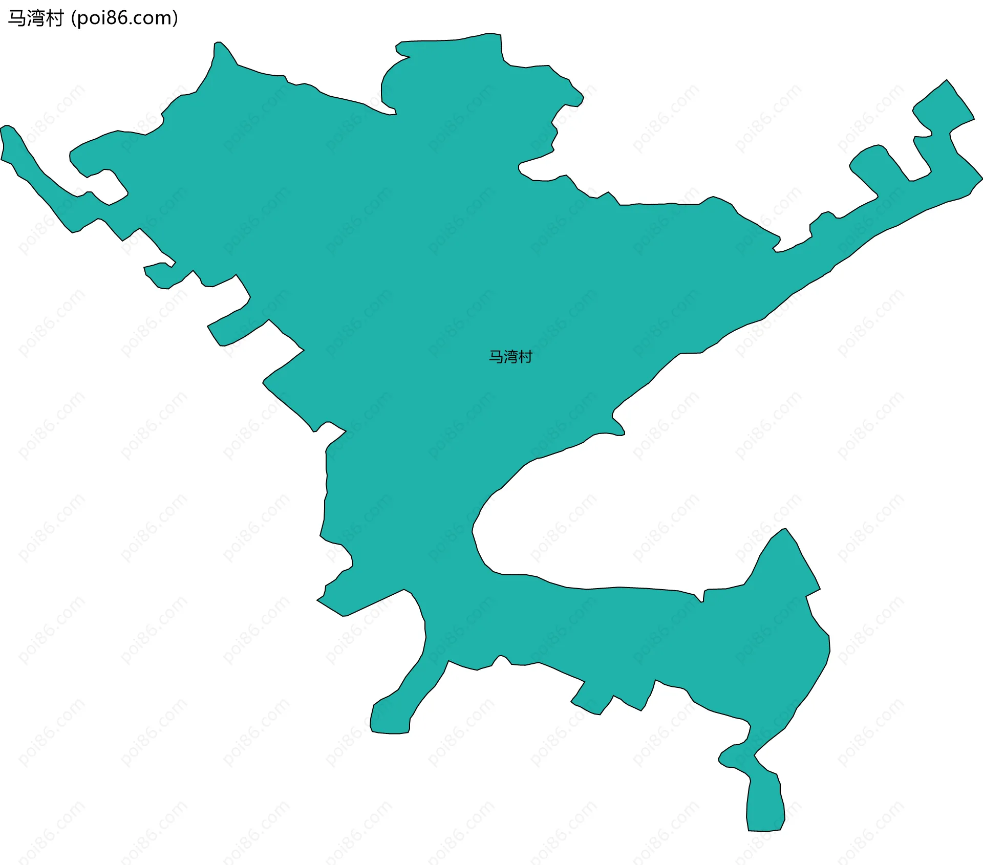 马湾村边界地图