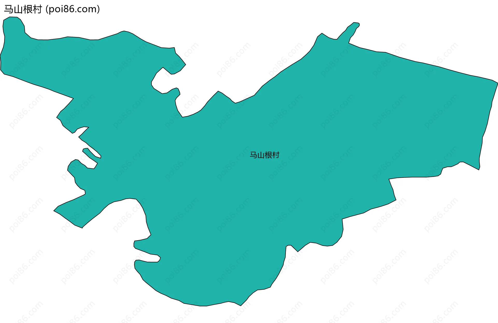 马山根村边界地图