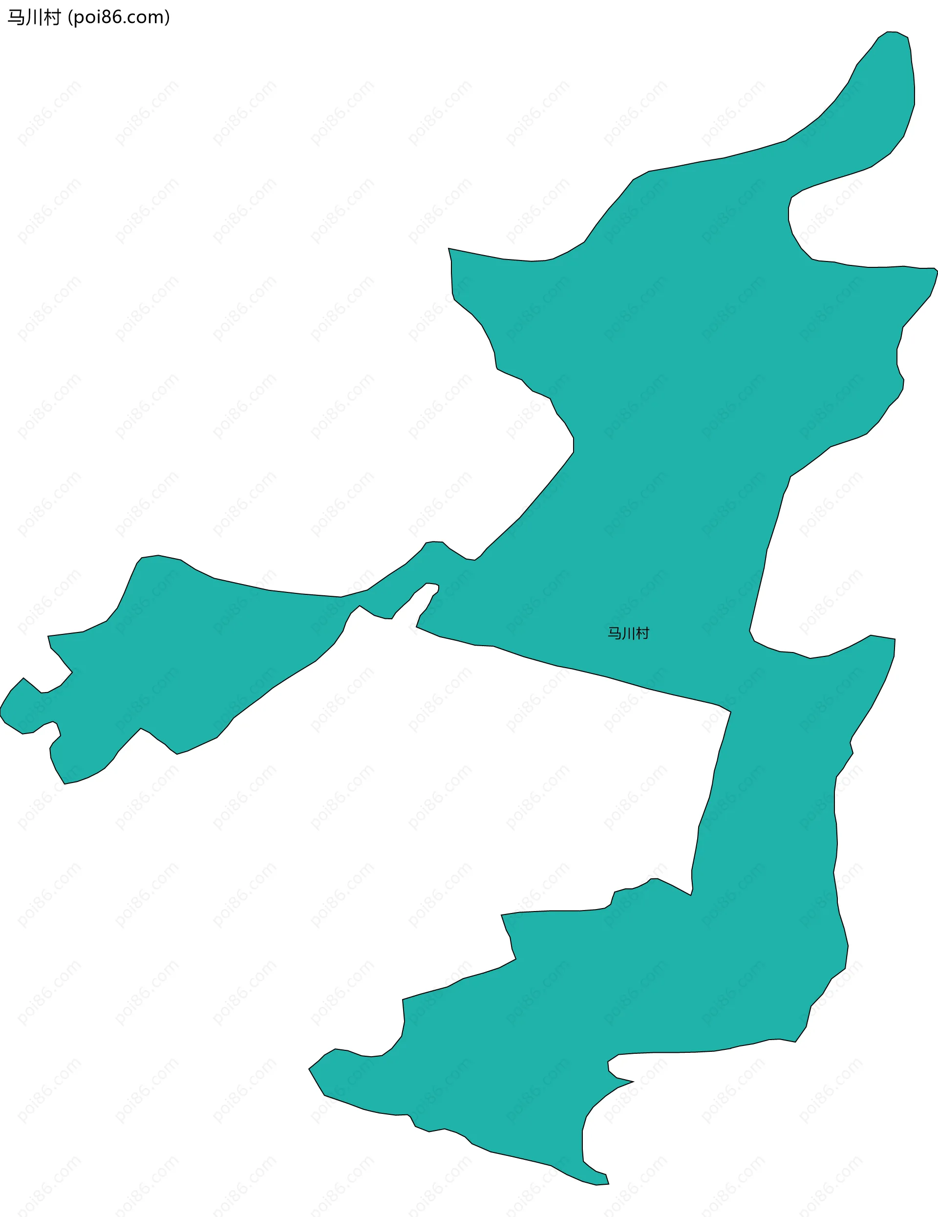 马川村边界地图