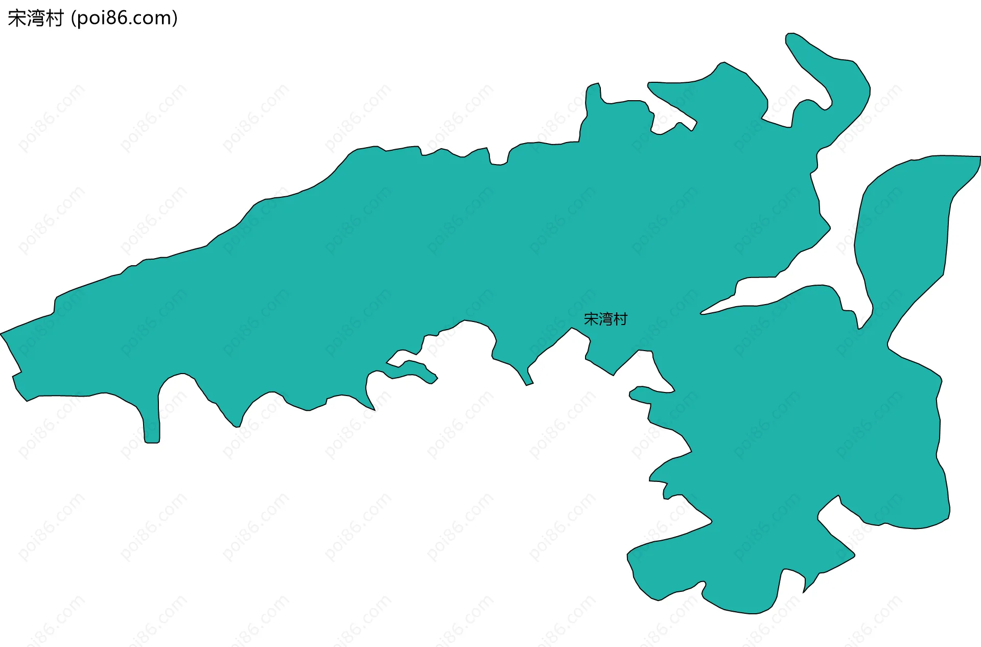 宋湾村边界地图