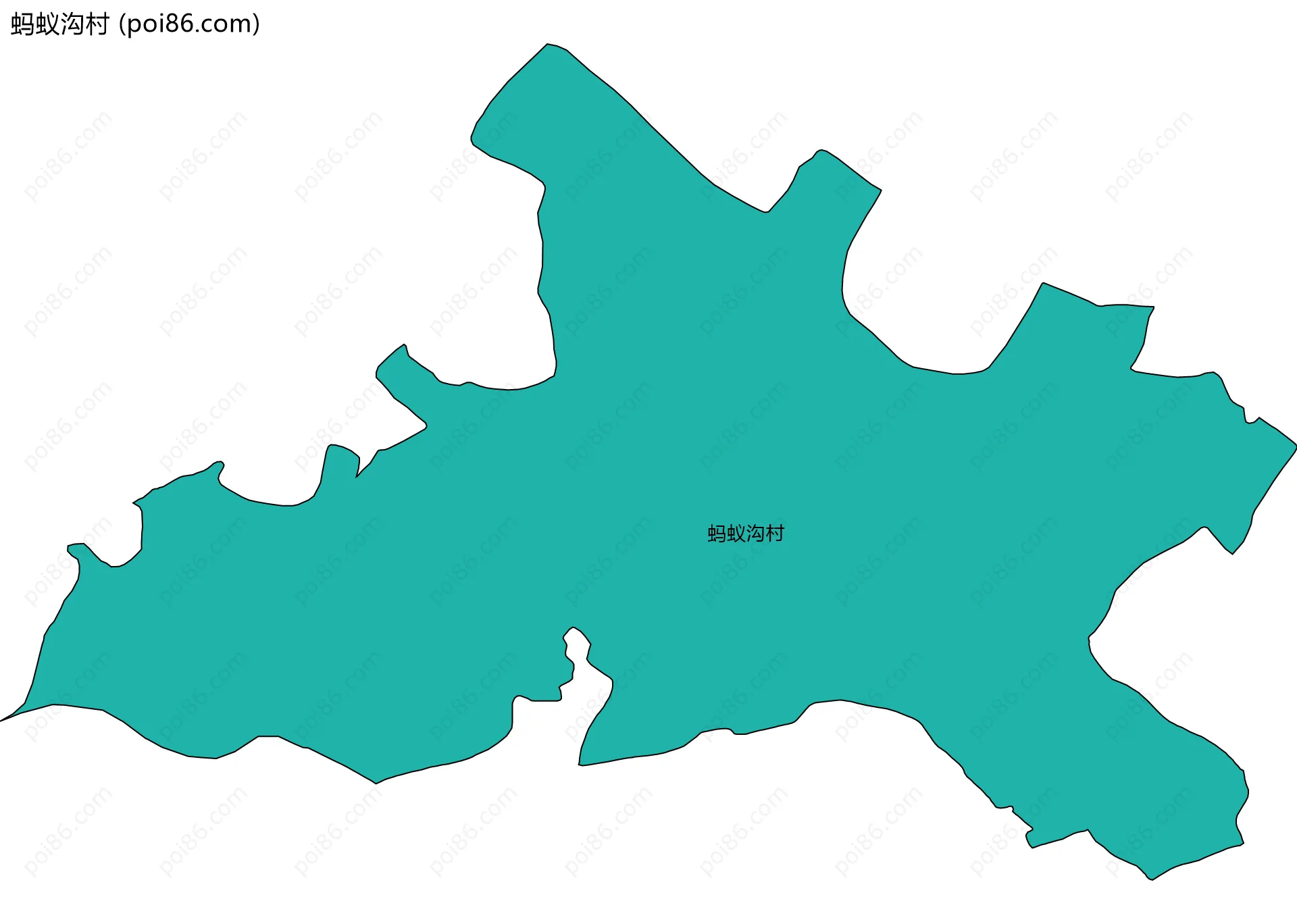 蚂蚁沟村边界地图