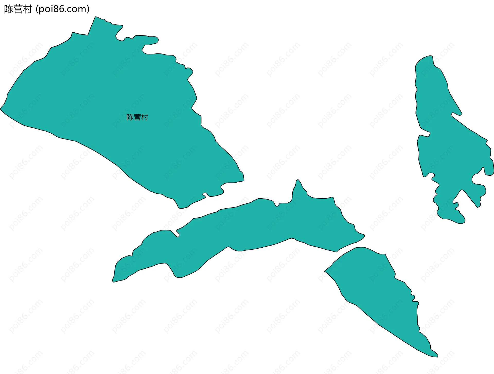 陈营村边界地图