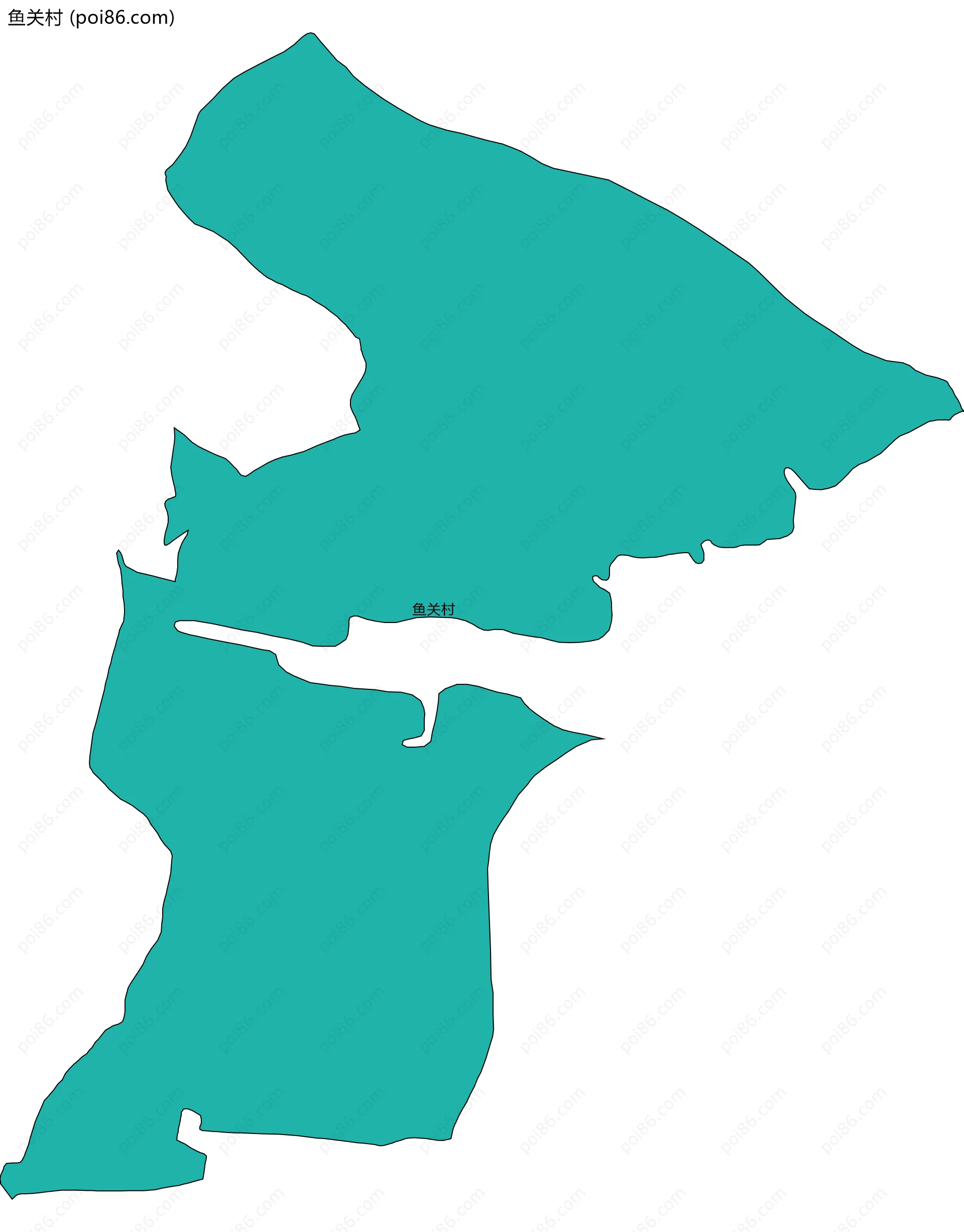 鱼关村边界地图