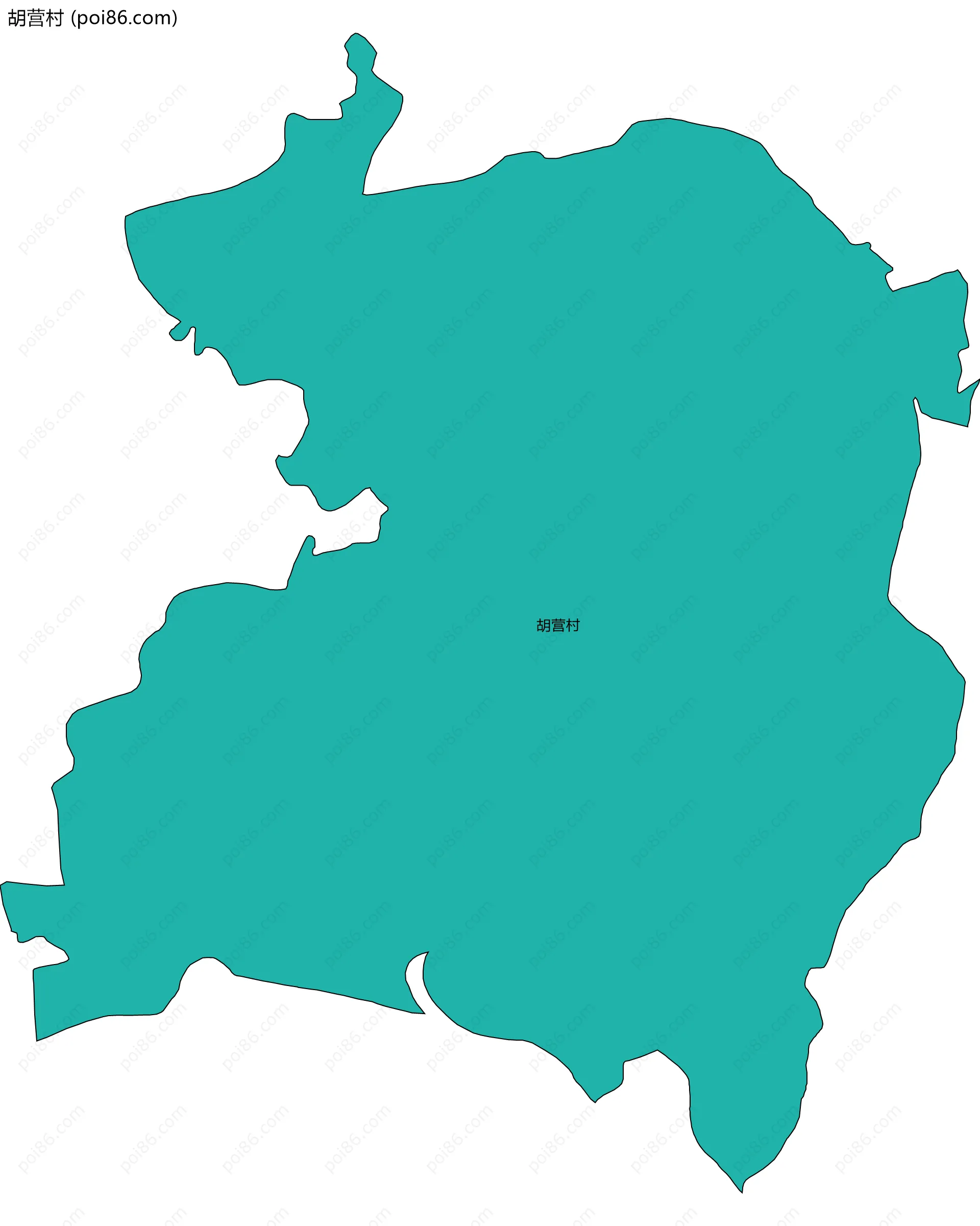 胡营村边界地图