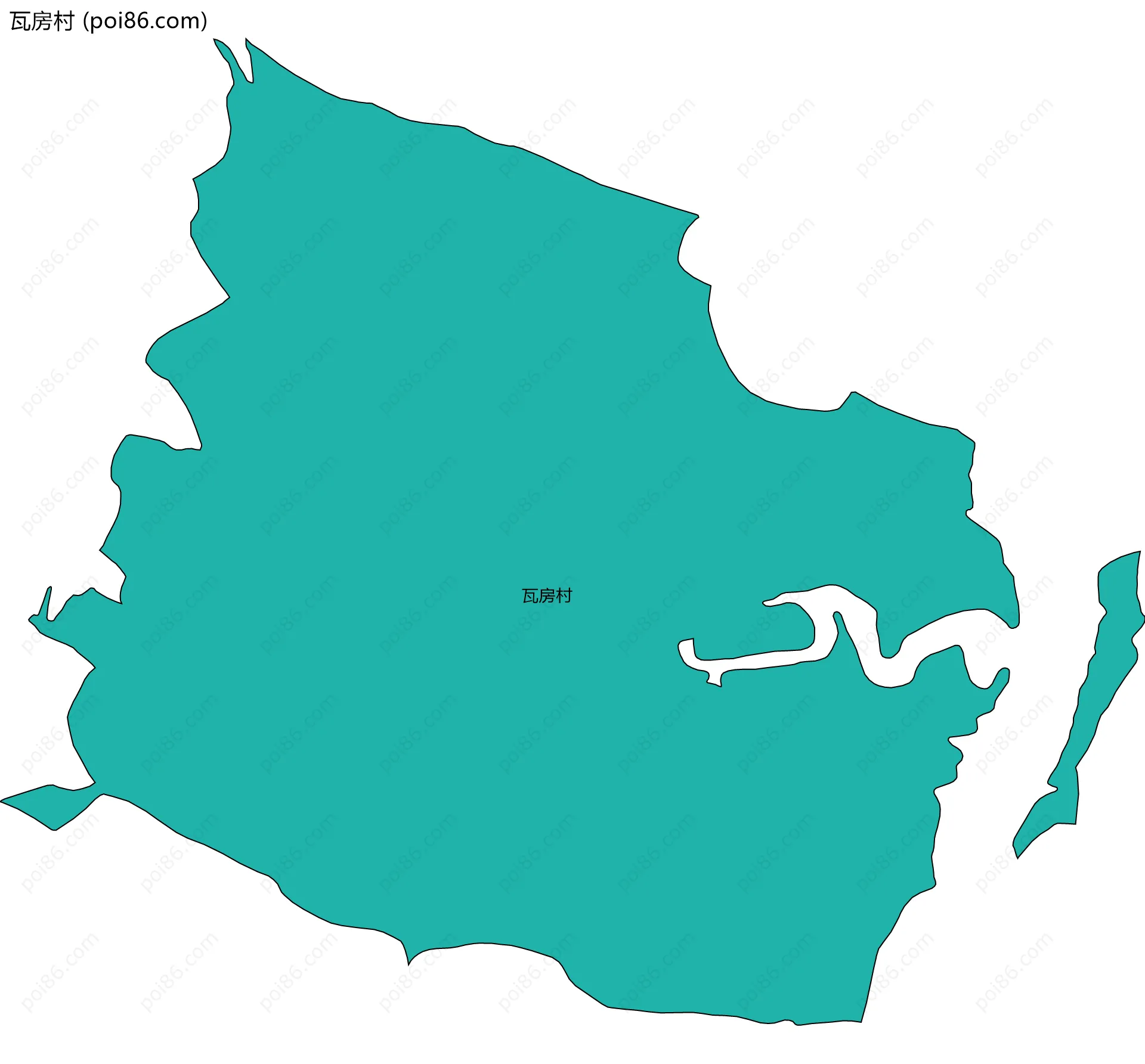 瓦房村边界地图
