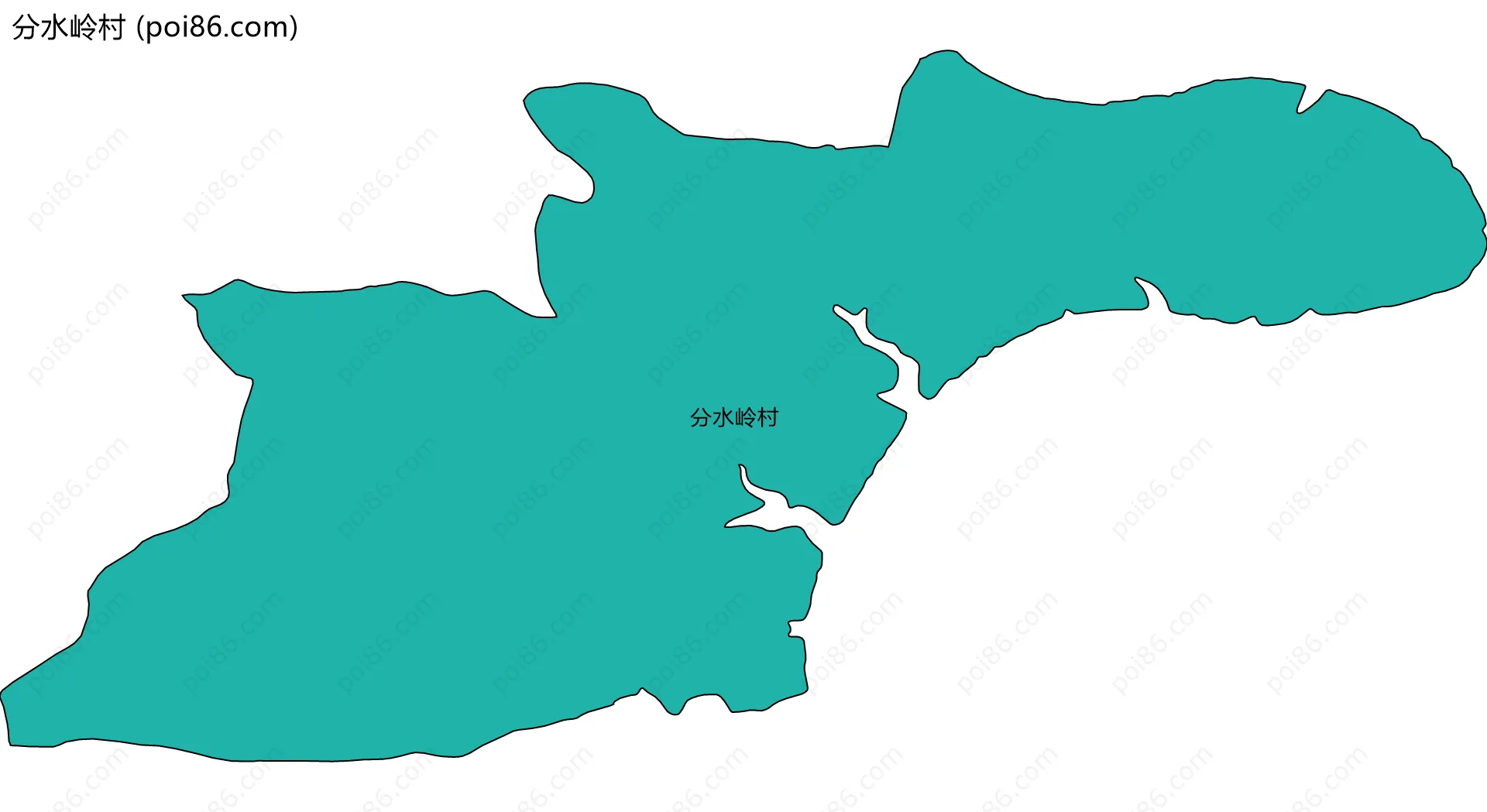 分水岭村边界地图