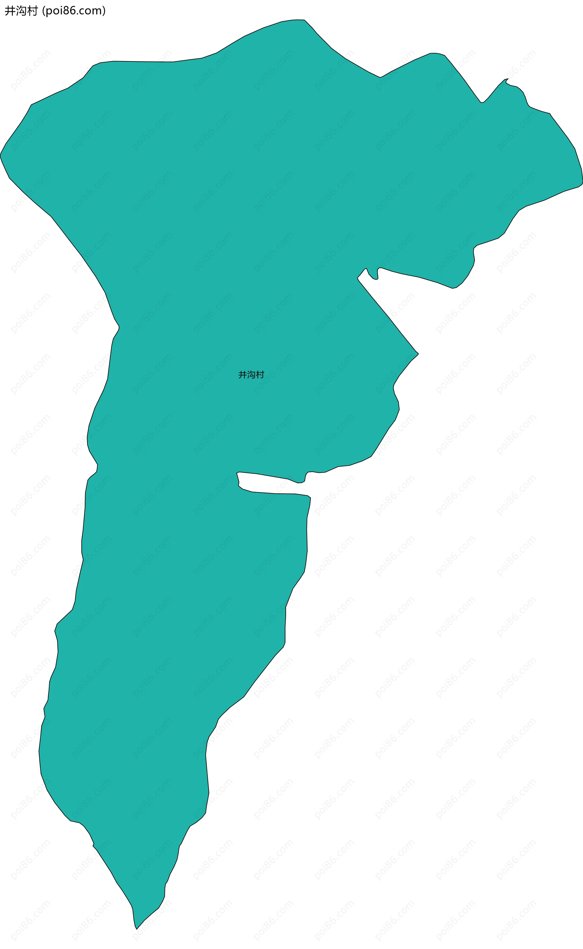 井沟村边界地图