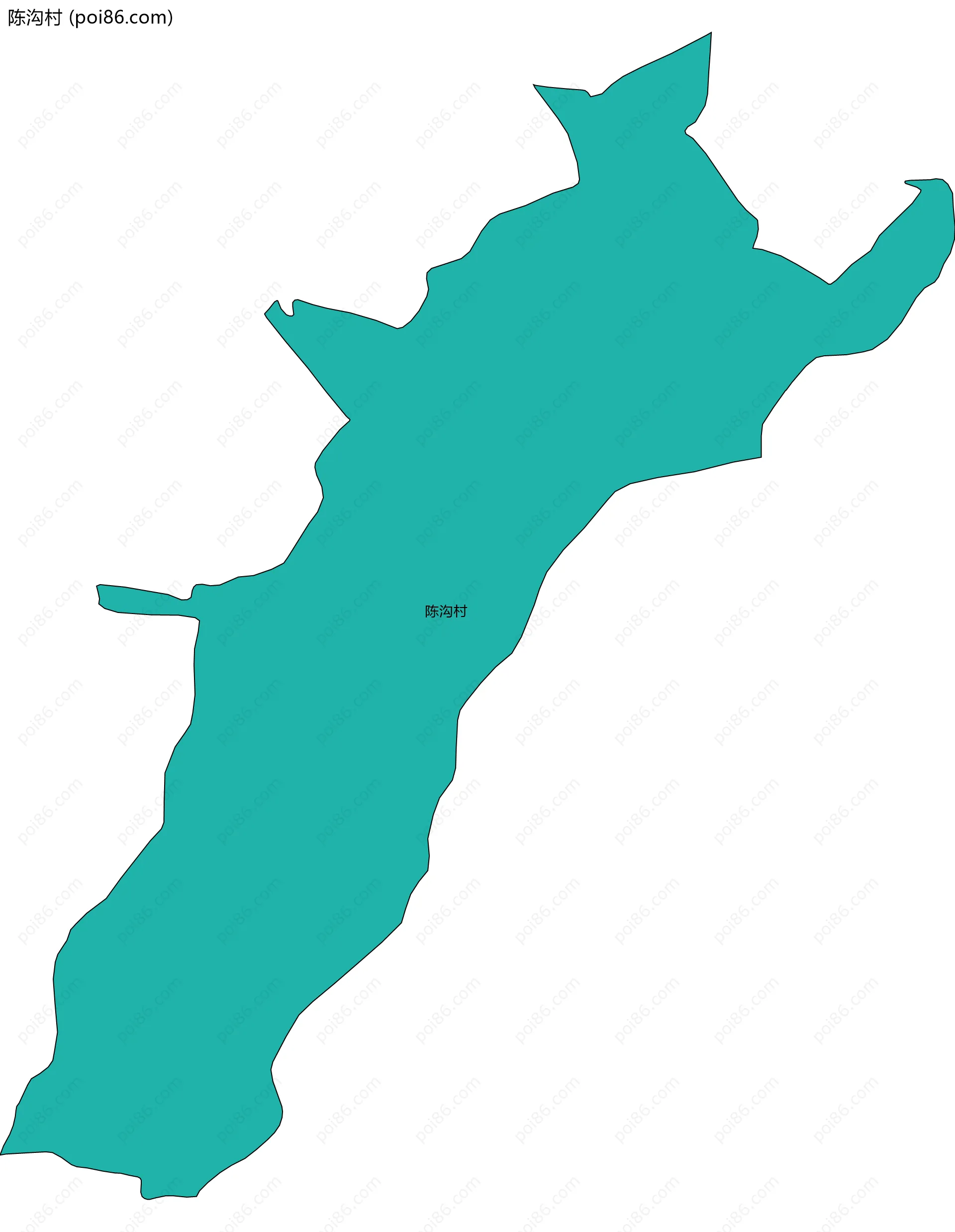 陈沟村边界地图