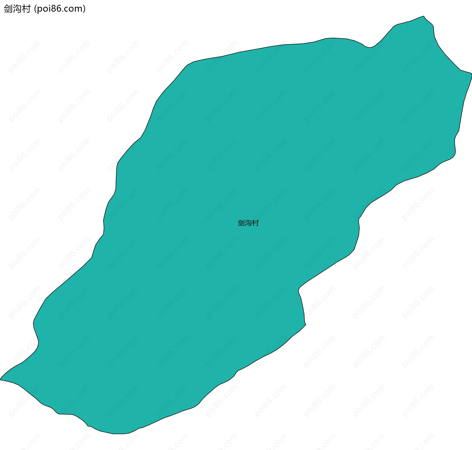 剑沟村边界地图