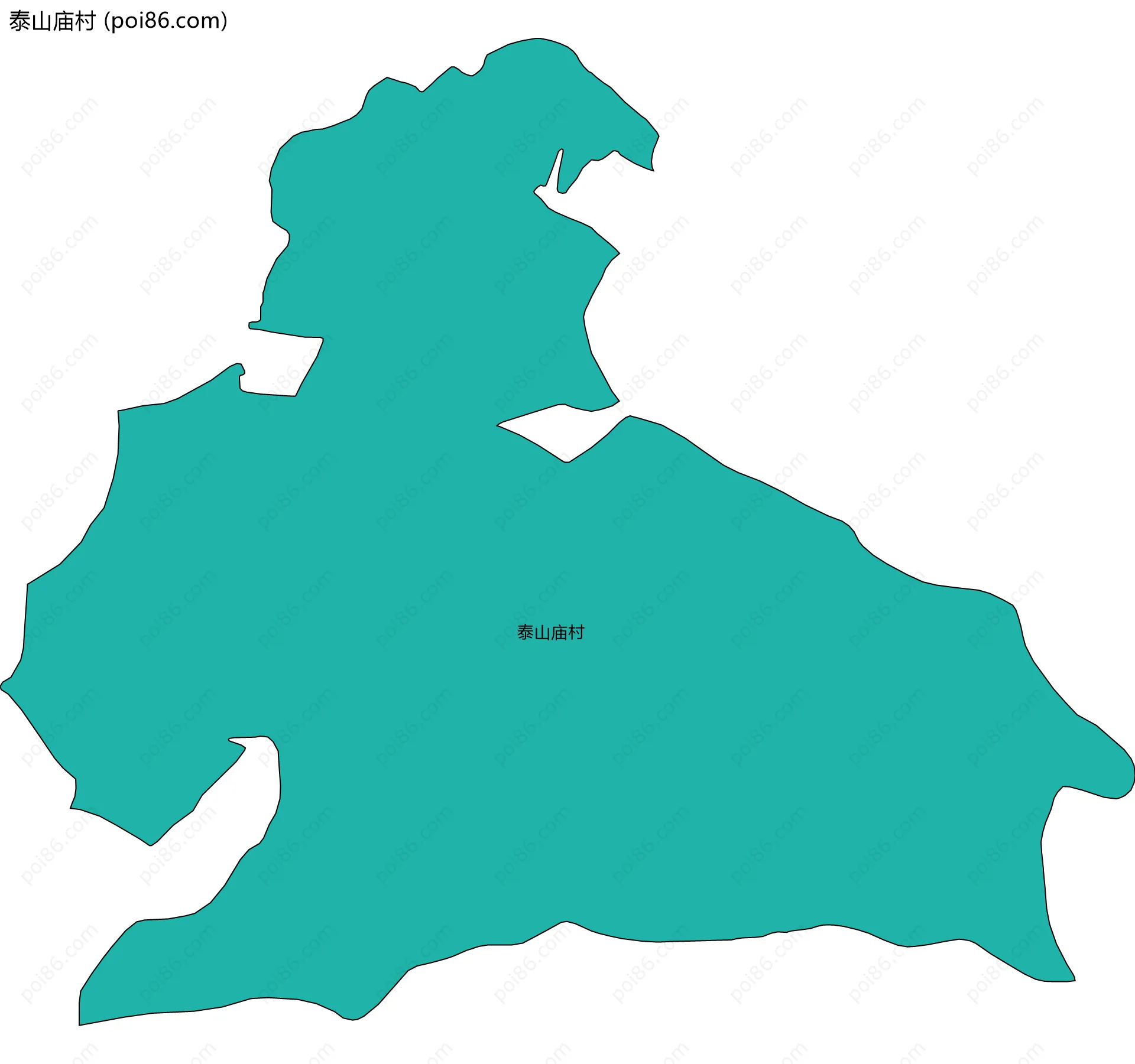 泰山庙村边界地图