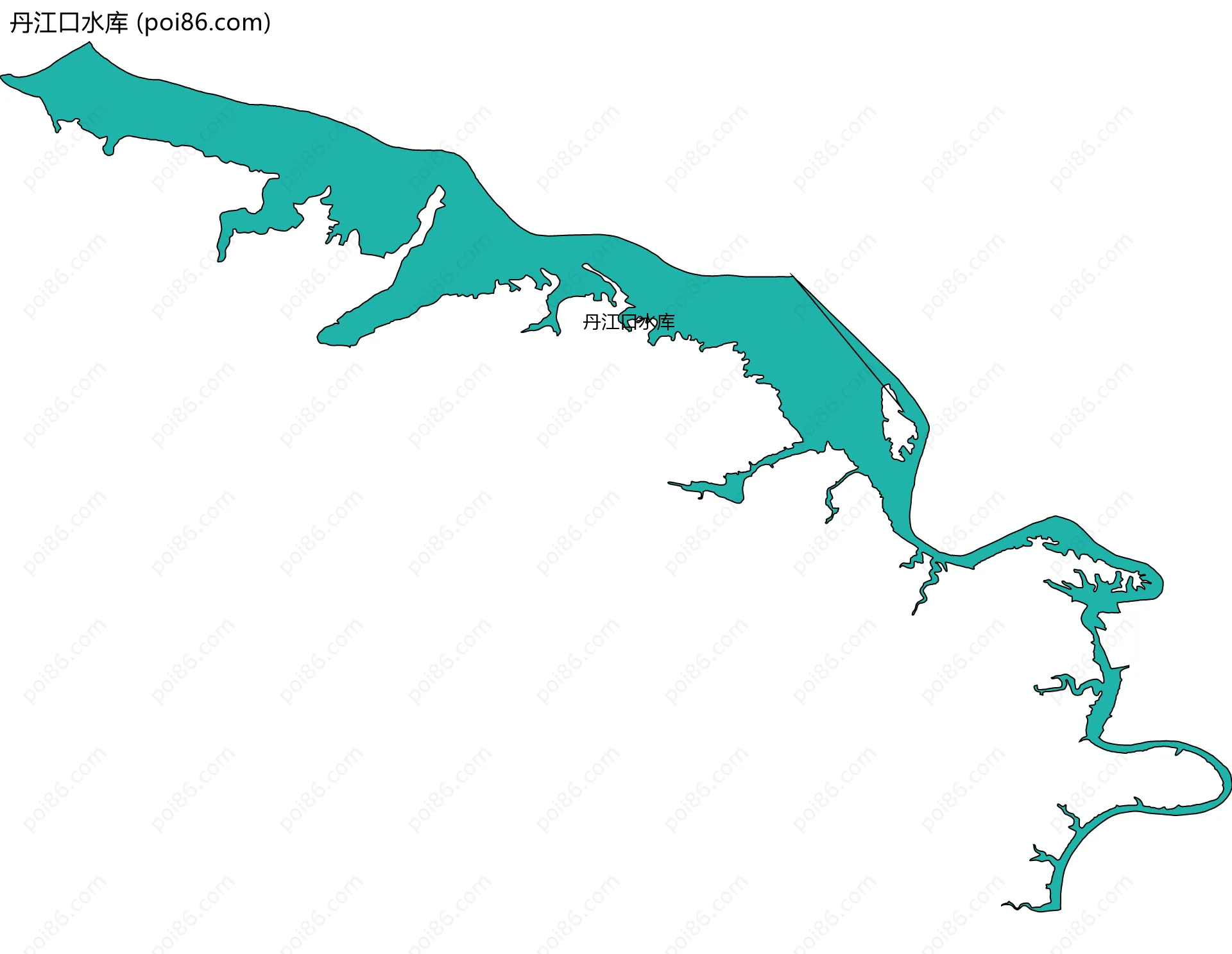 丹江口水库边界地图