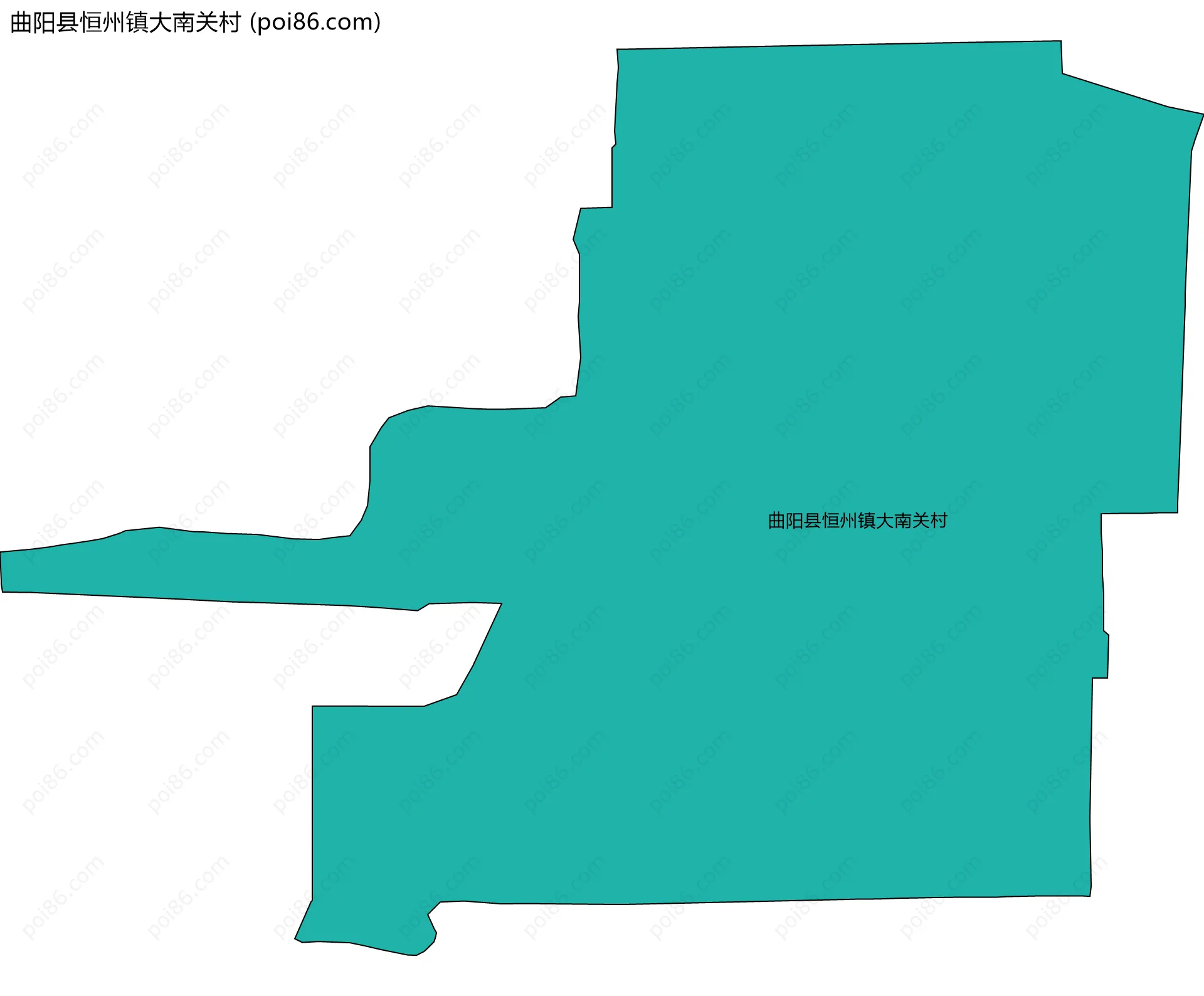 曲阳县恒州镇大南关村边界地图