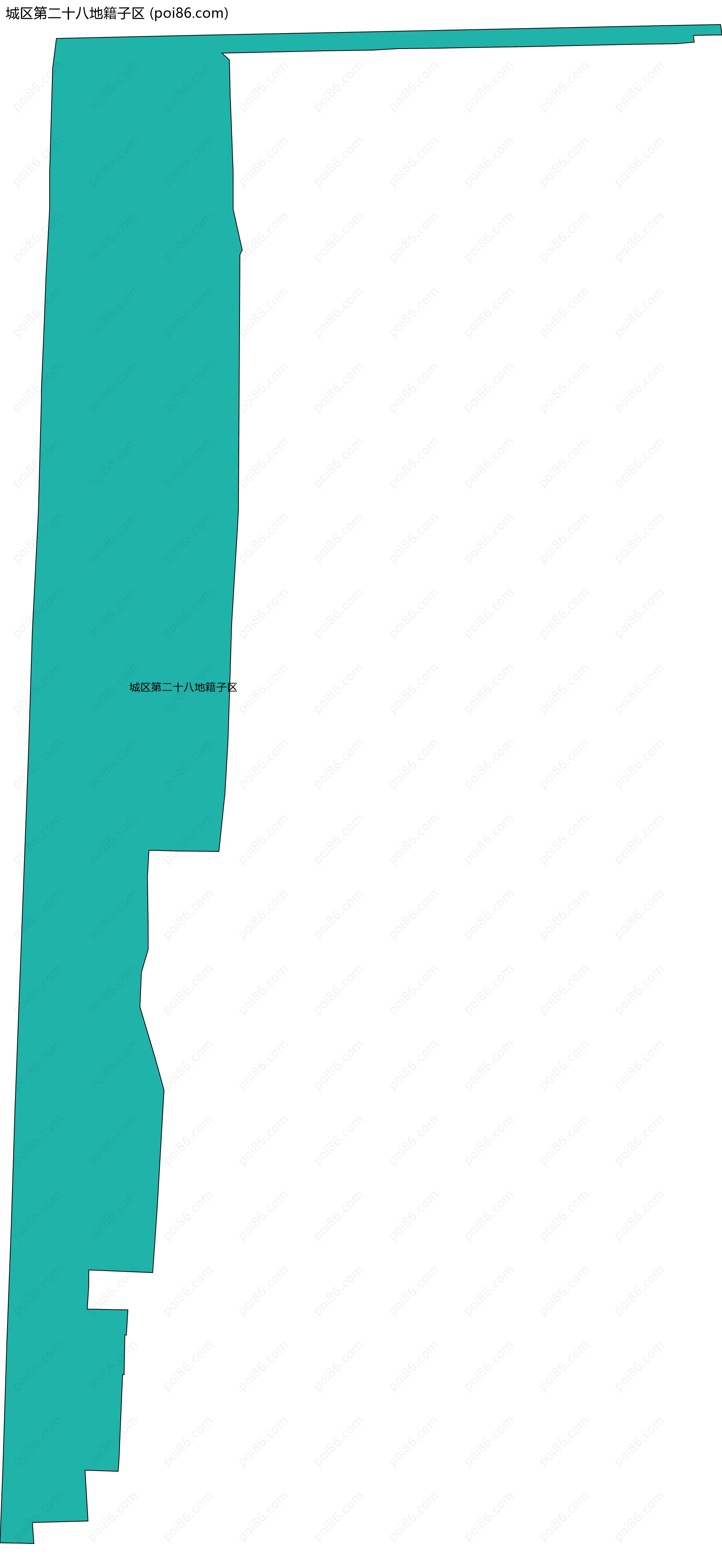 城区第二十八地籍子区边界地图