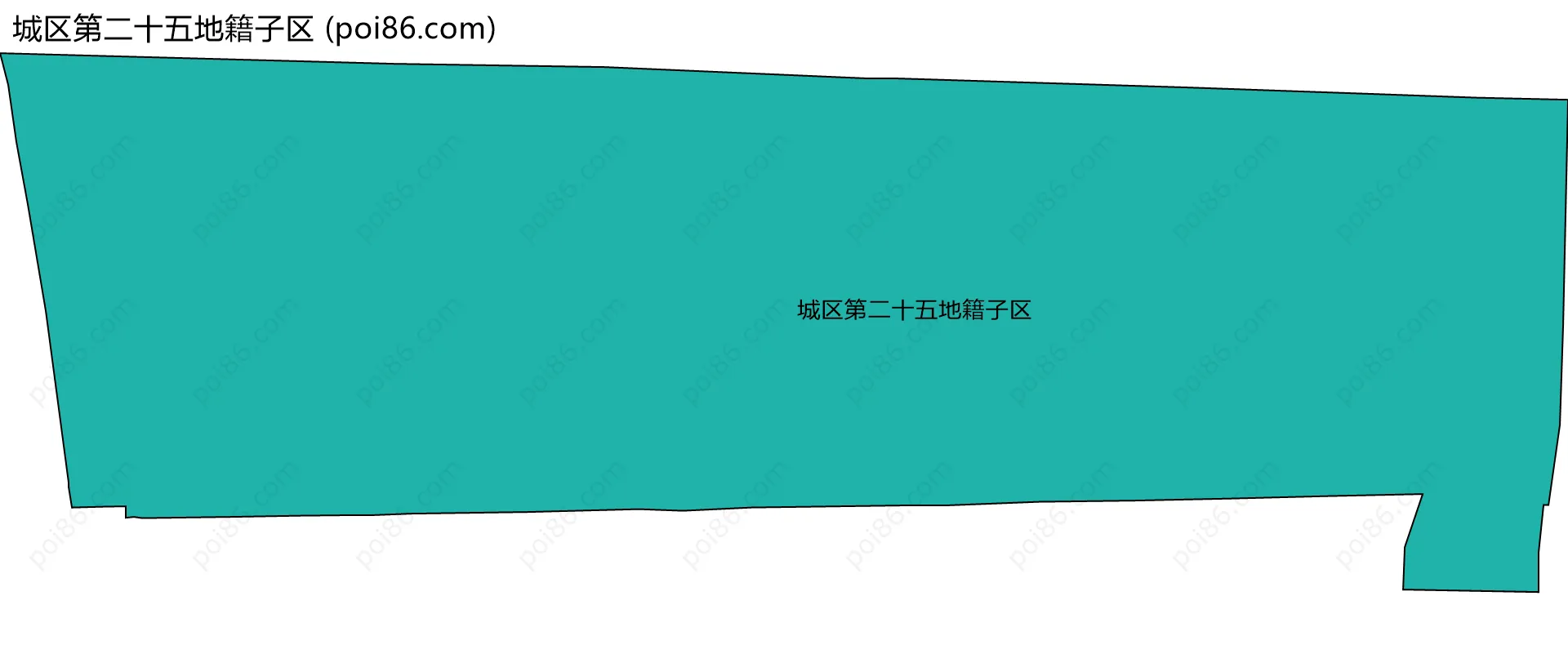 城区第二十五地籍子区边界地图