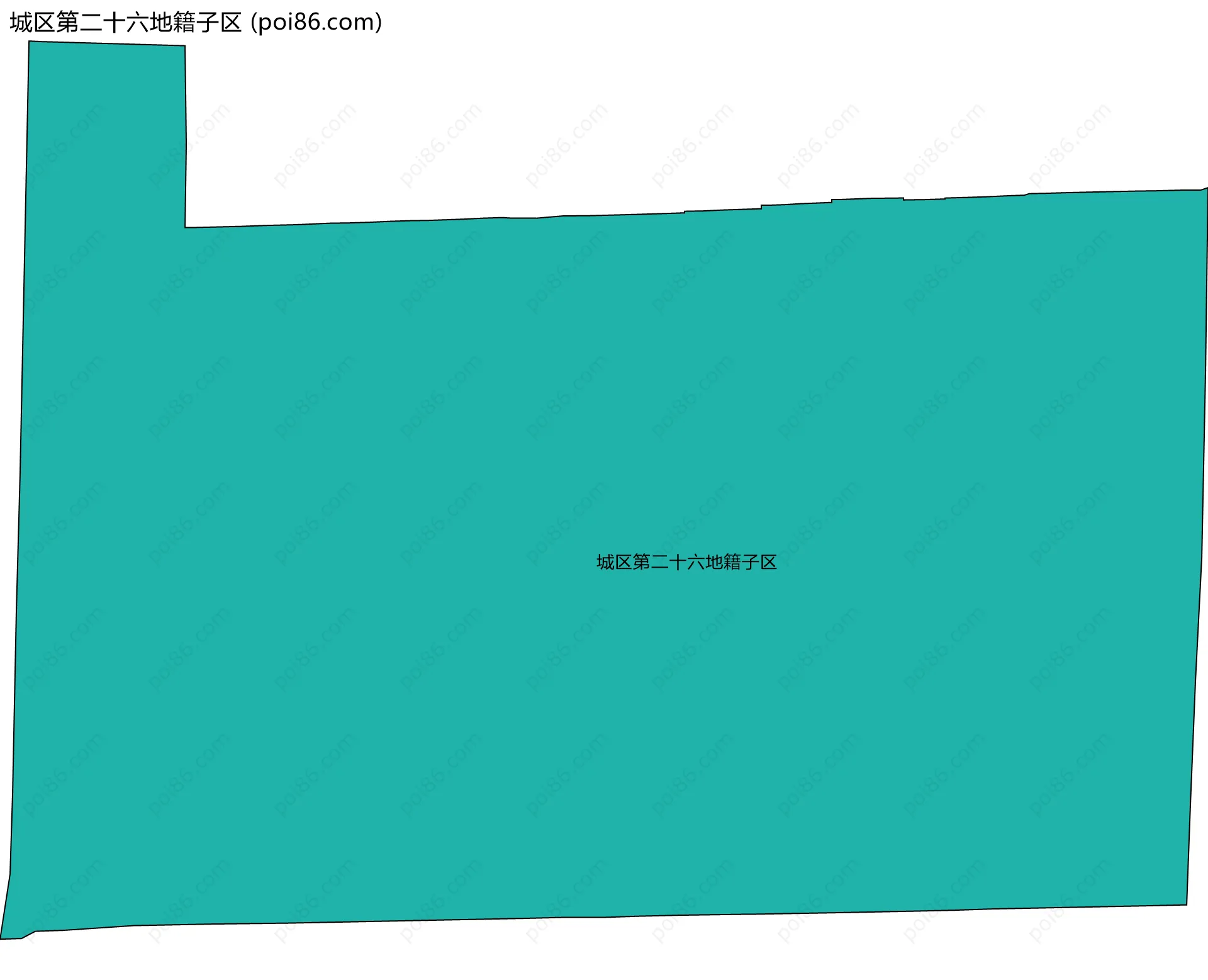 城区第二十六地籍子区边界地图