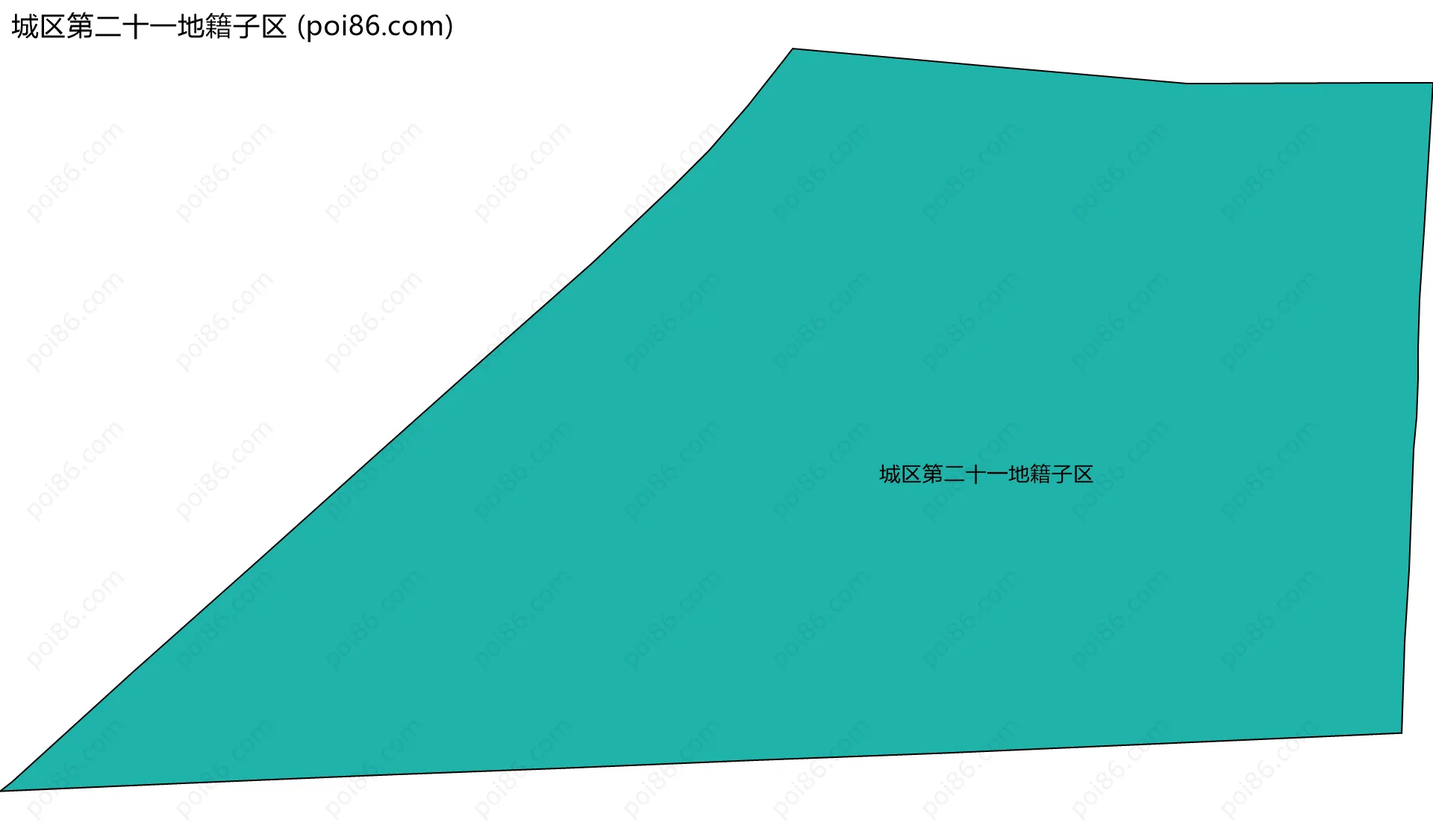城区第二十一地籍子区边界地图