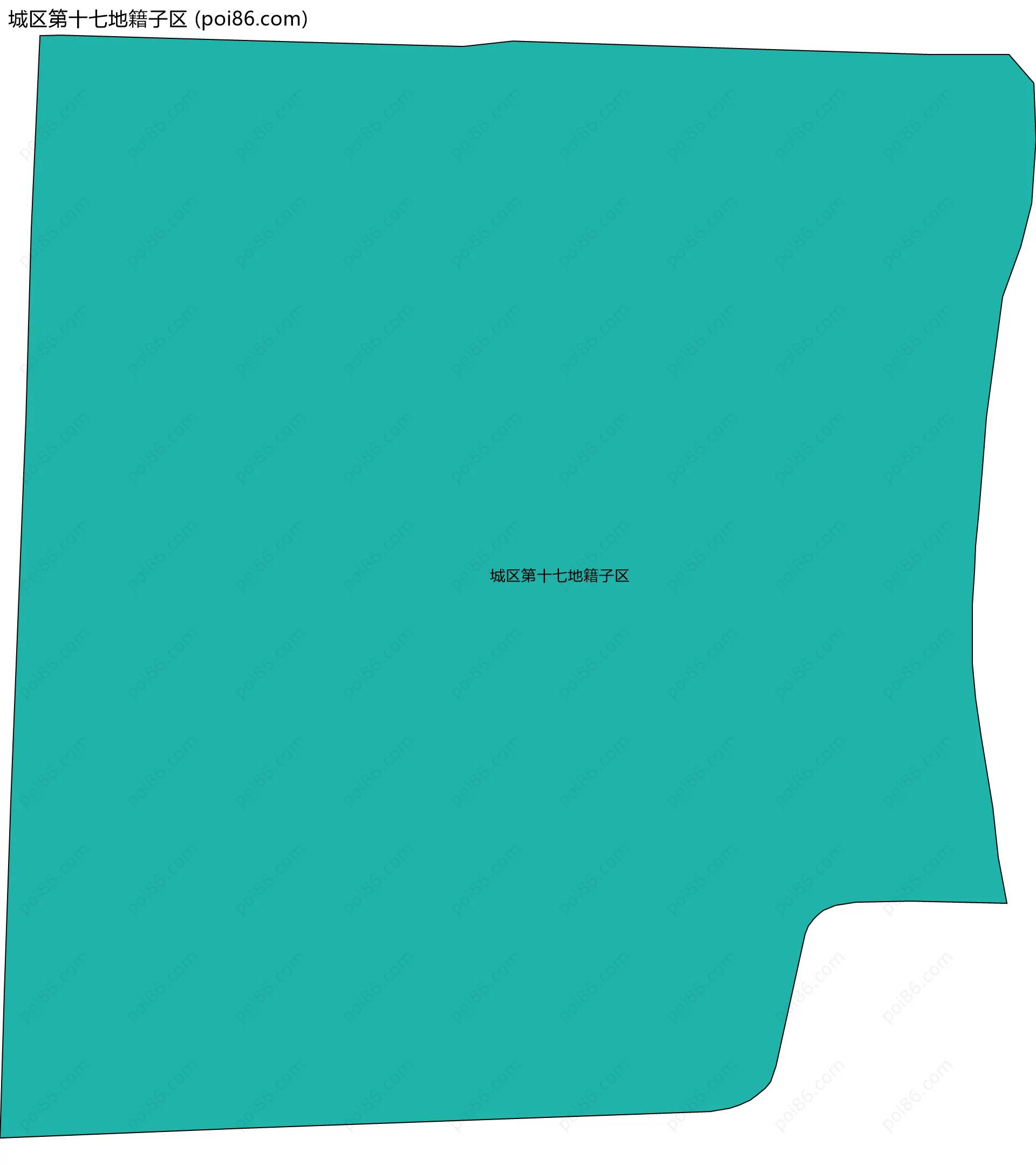 城区第十七地籍子区边界地图