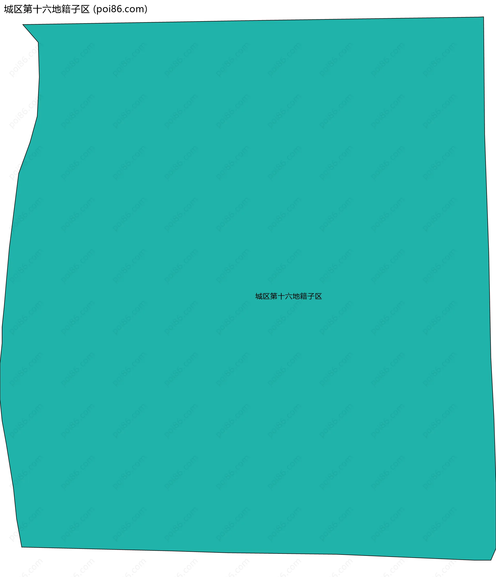 城区第十六地籍子区边界地图