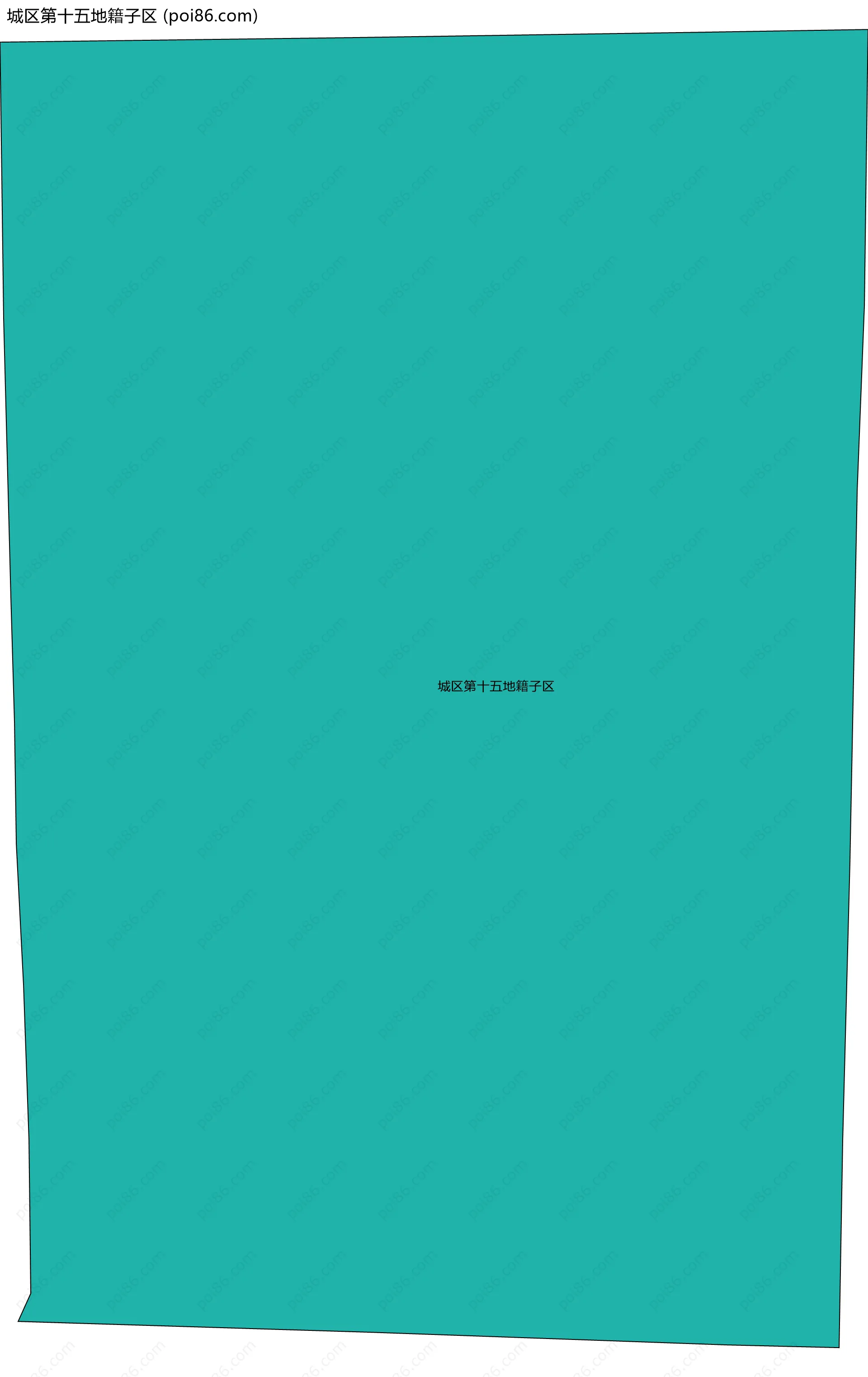 城区第十五地籍子区边界地图