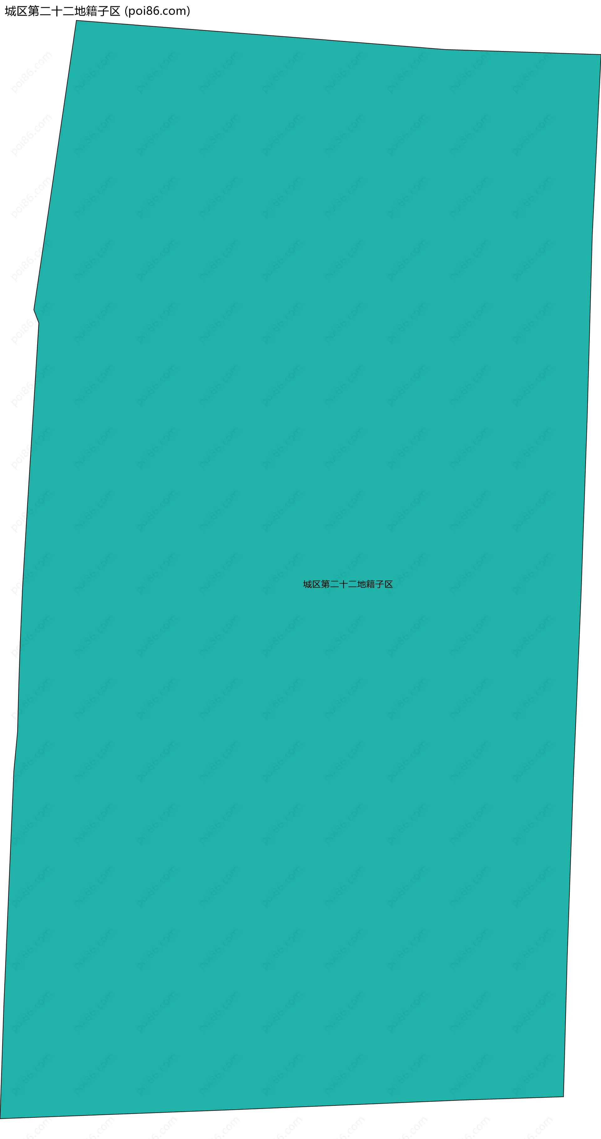 城区第二十二地籍子区边界地图