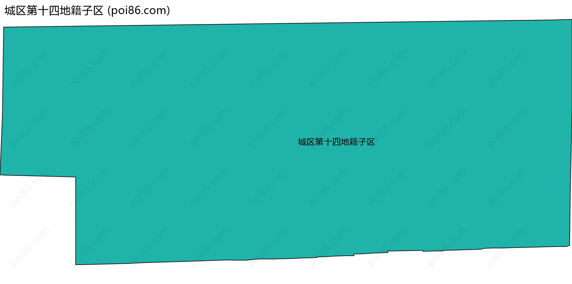 城区第十四地籍子区边界地图
