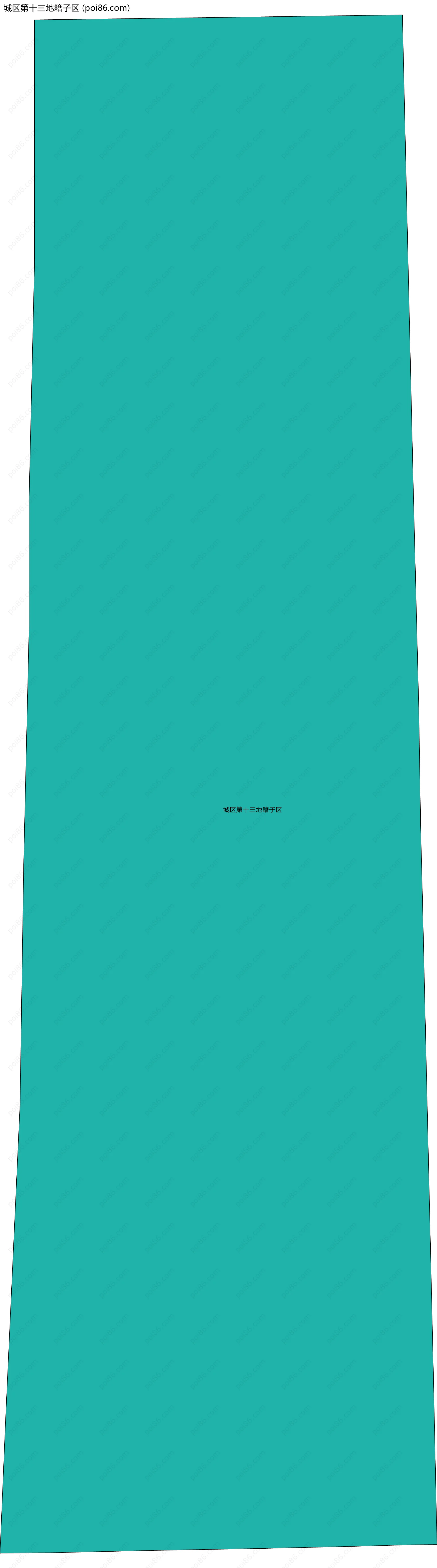 城区第十三地籍子区边界地图