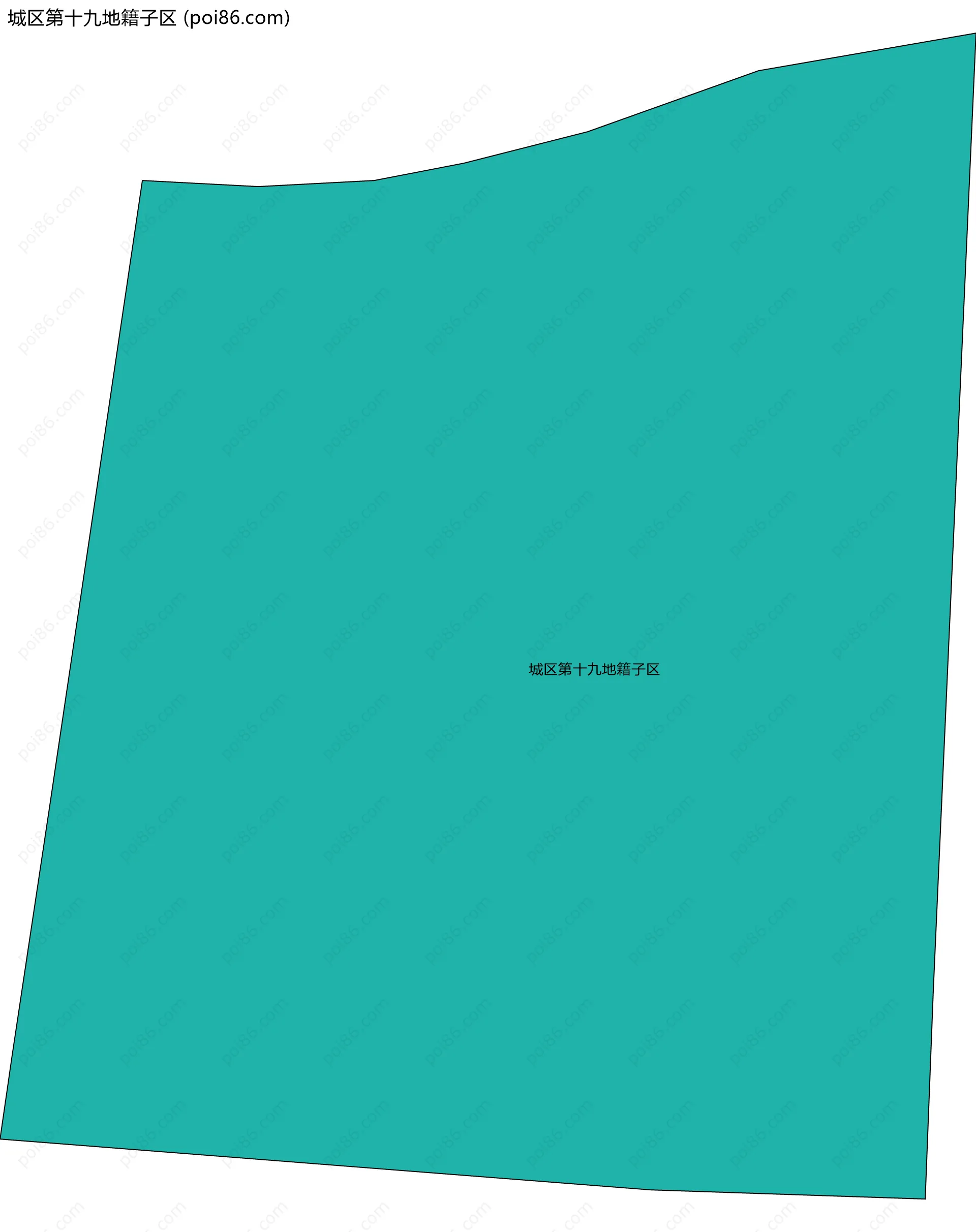 城区第十九地籍子区边界地图