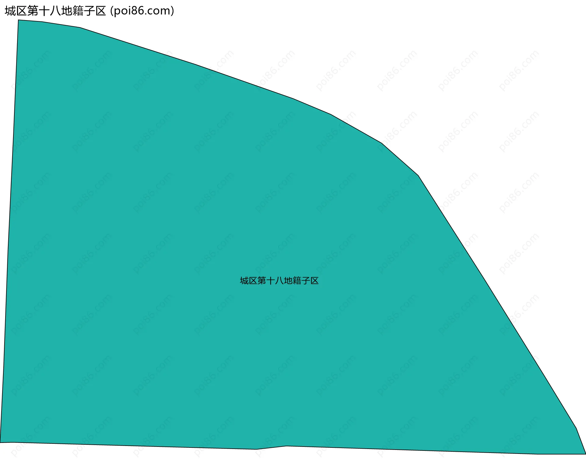 城区第十八地籍子区边界地图
