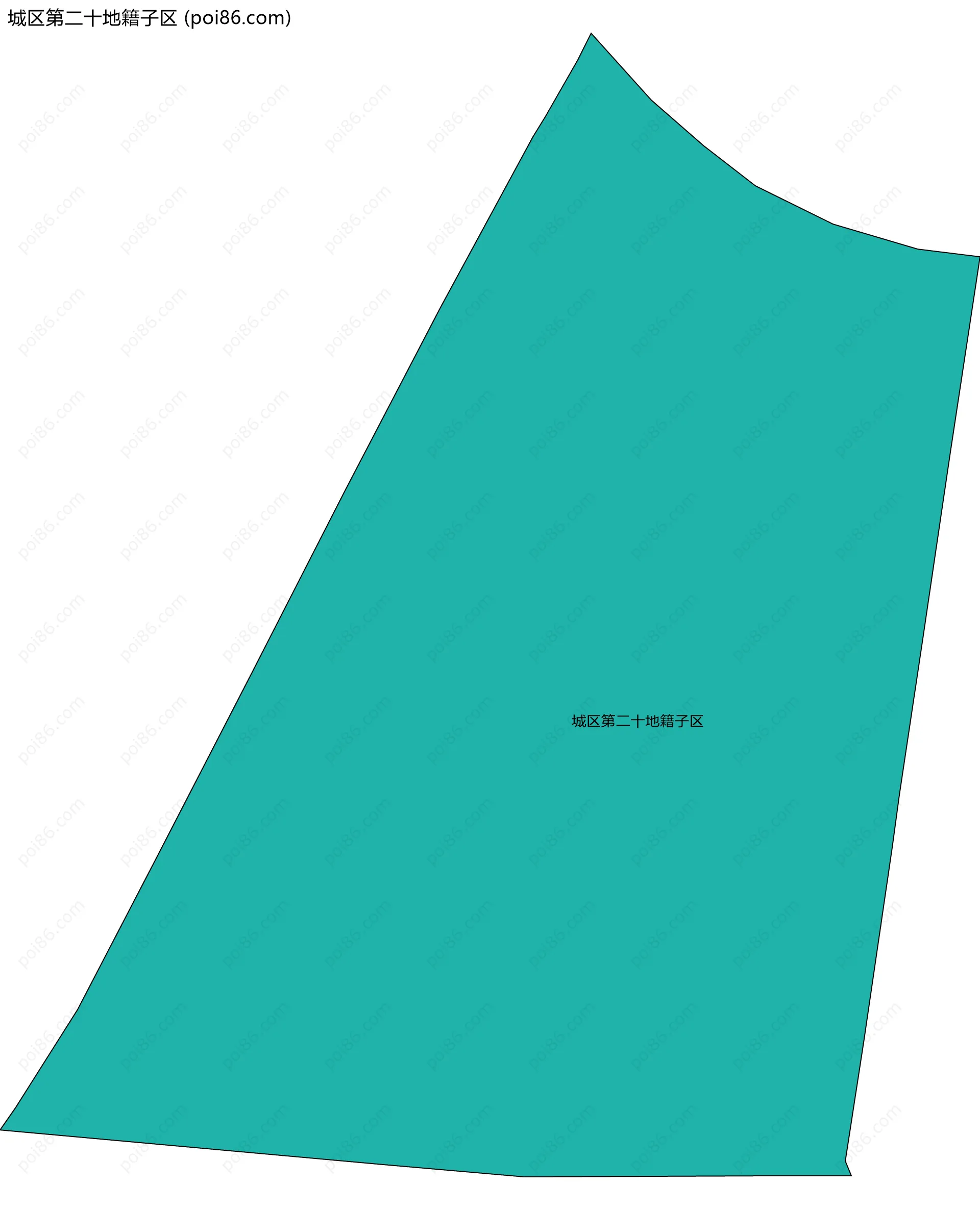 城区第二十地籍子区边界地图