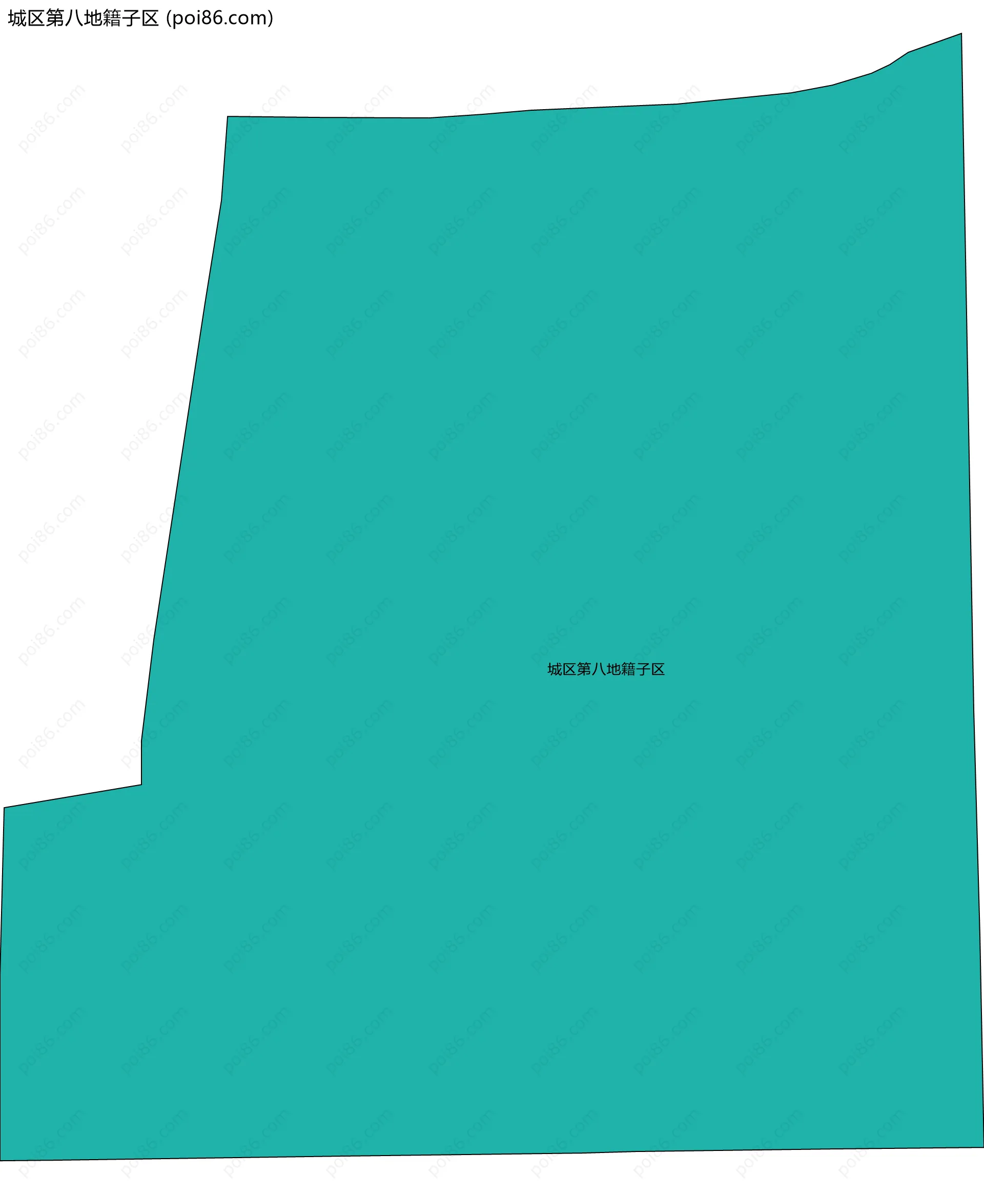 城区第八地籍子区边界地图