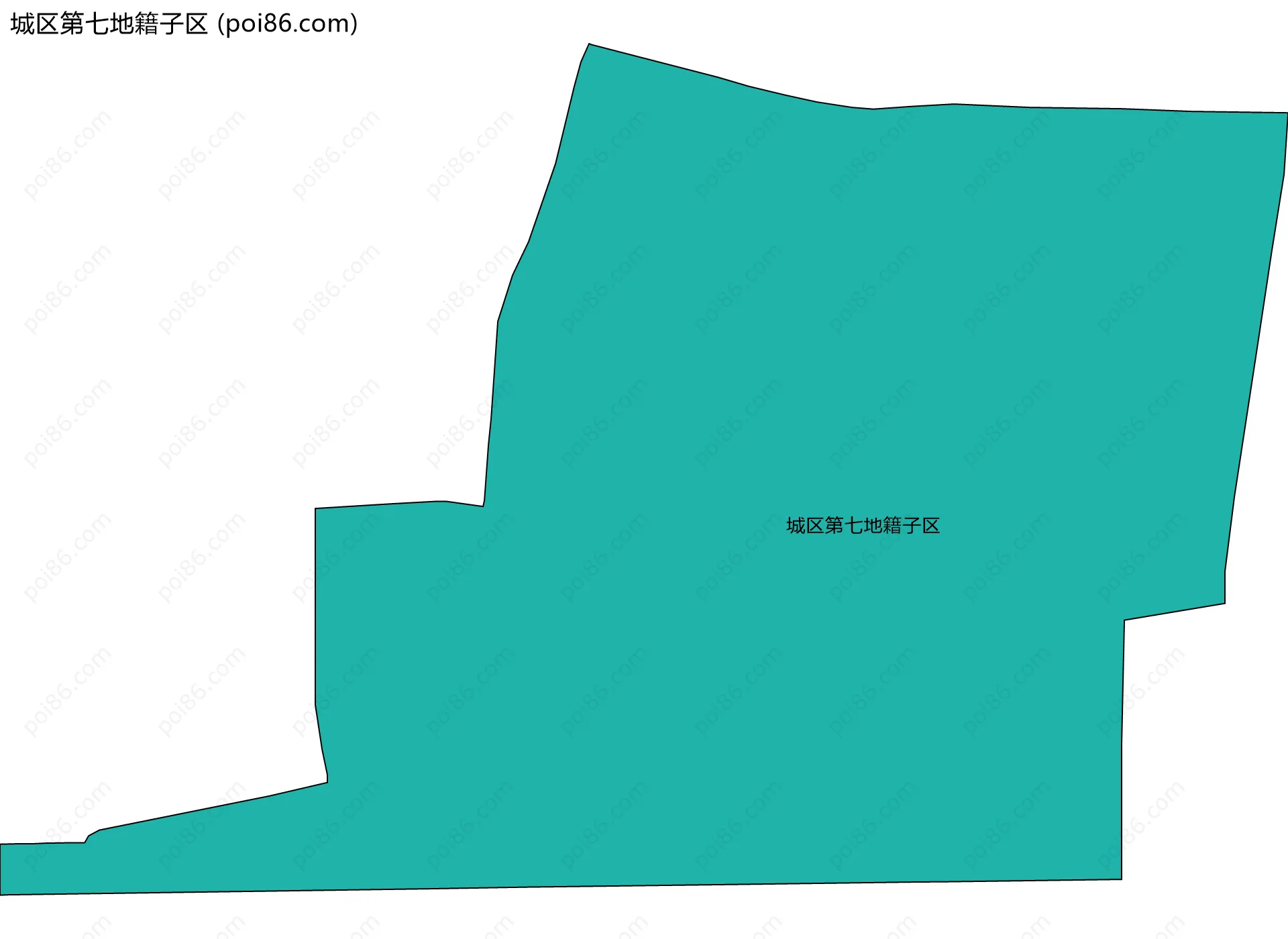 城区第七地籍子区边界地图