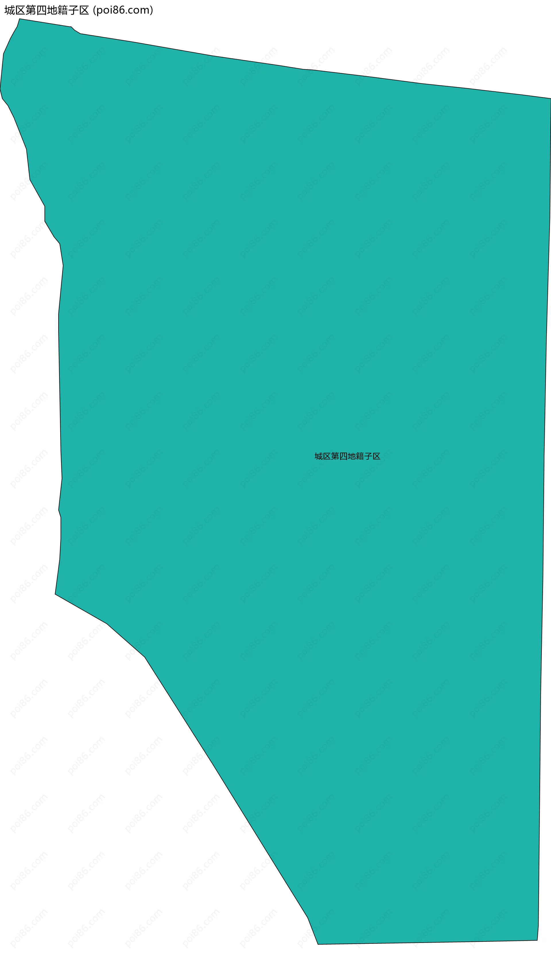 城区第四地籍子区边界地图